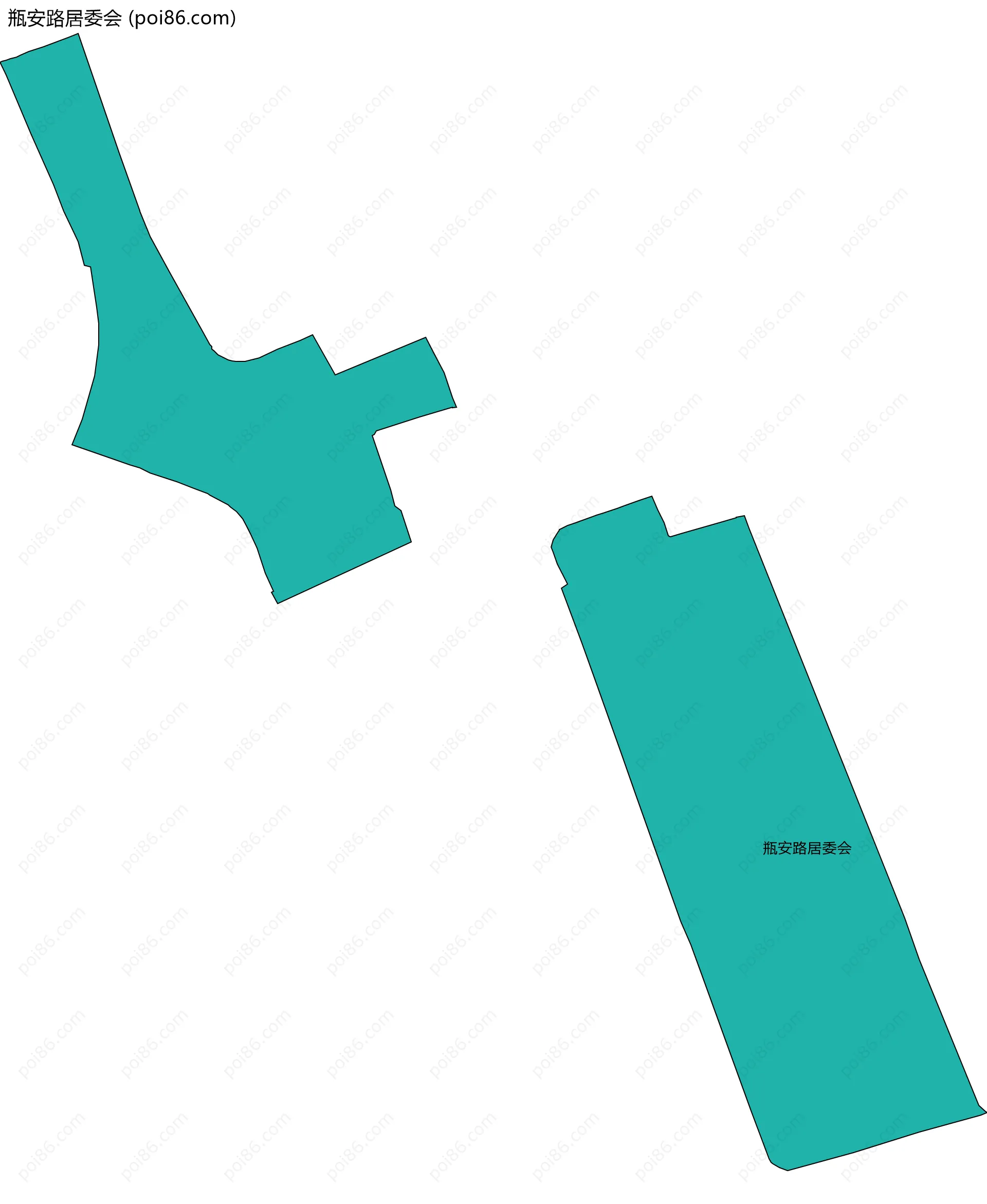 瓶安路居委会边界地图