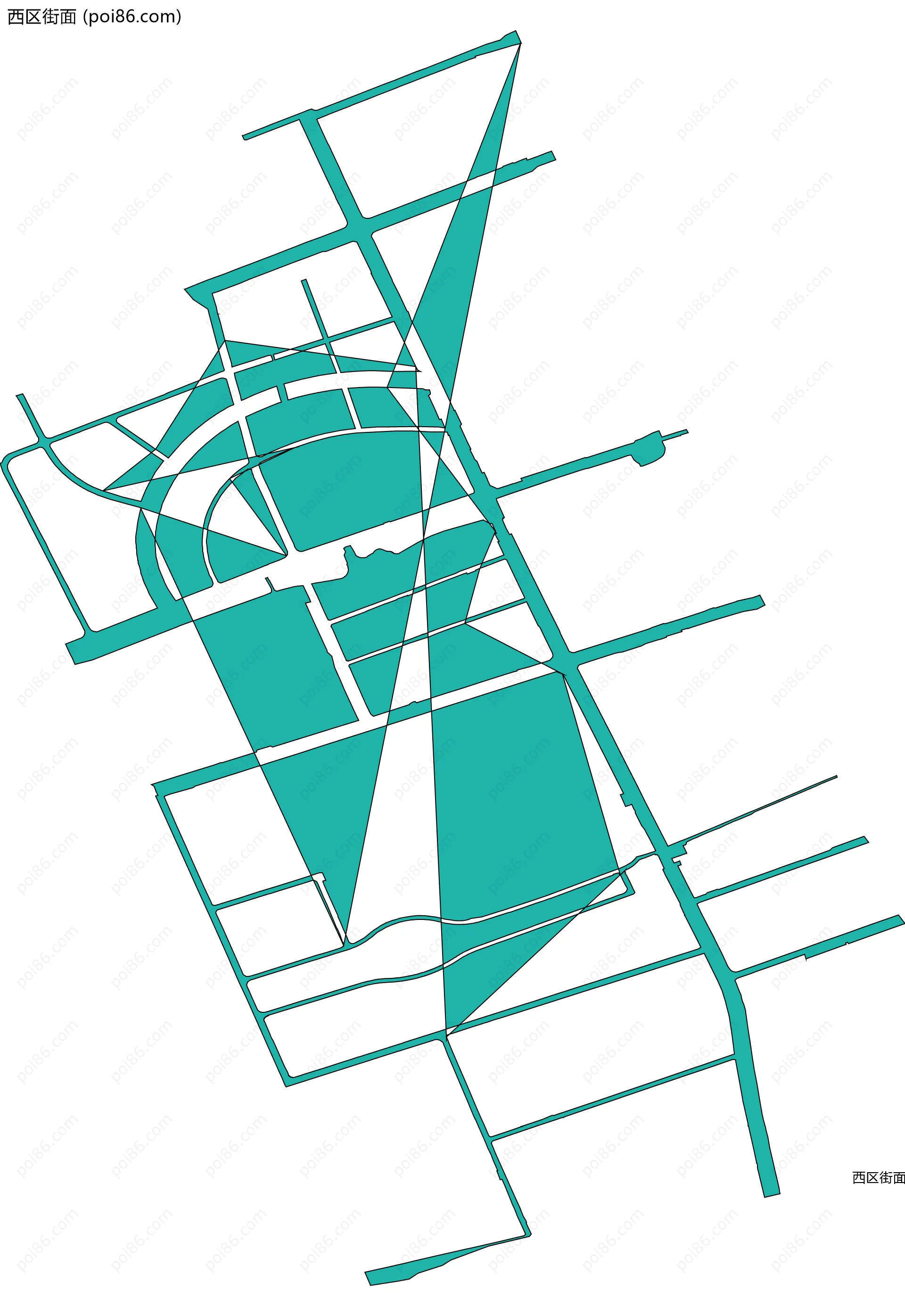 西区街面边界地图