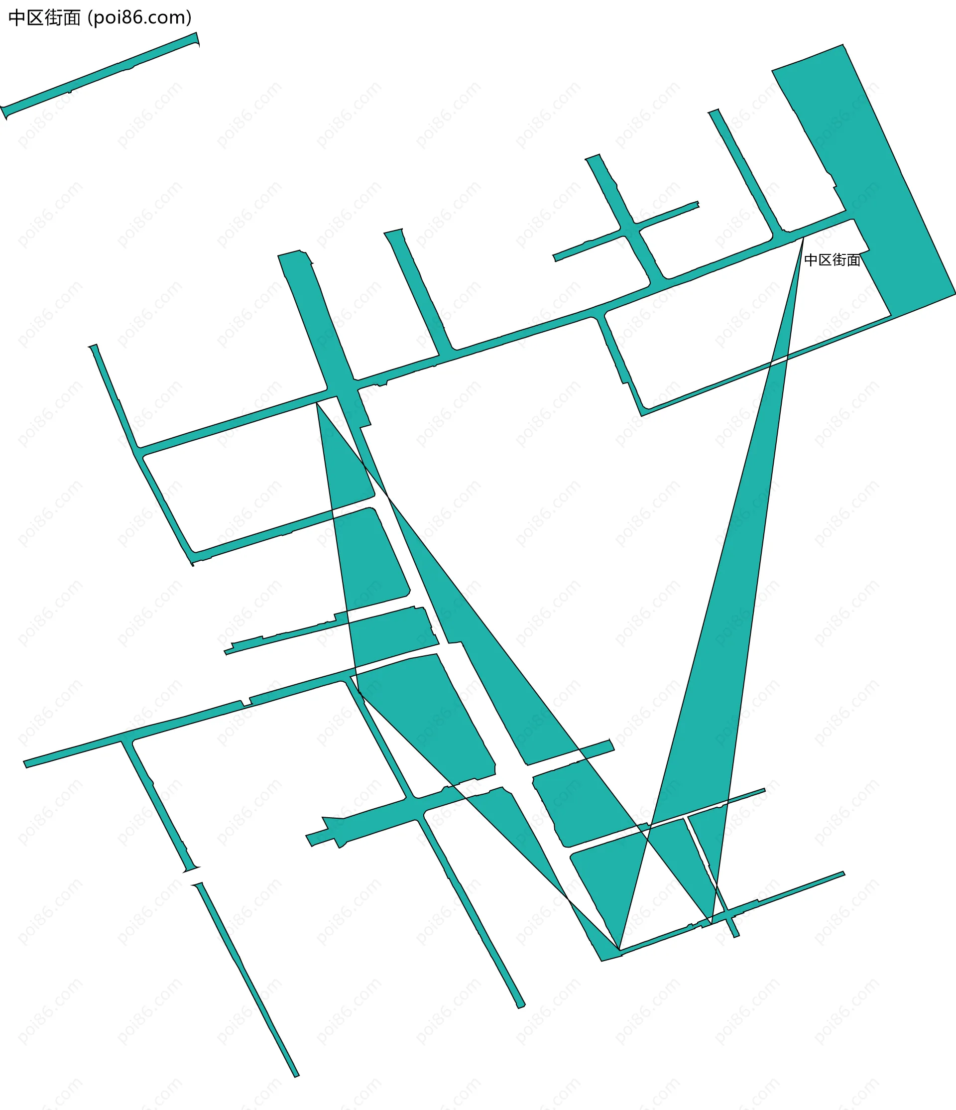 中区街面边界地图