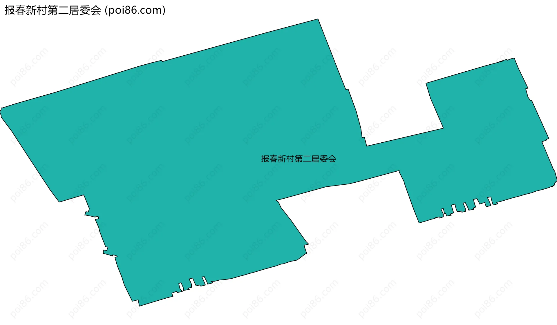 报春新村第二居委会边界地图