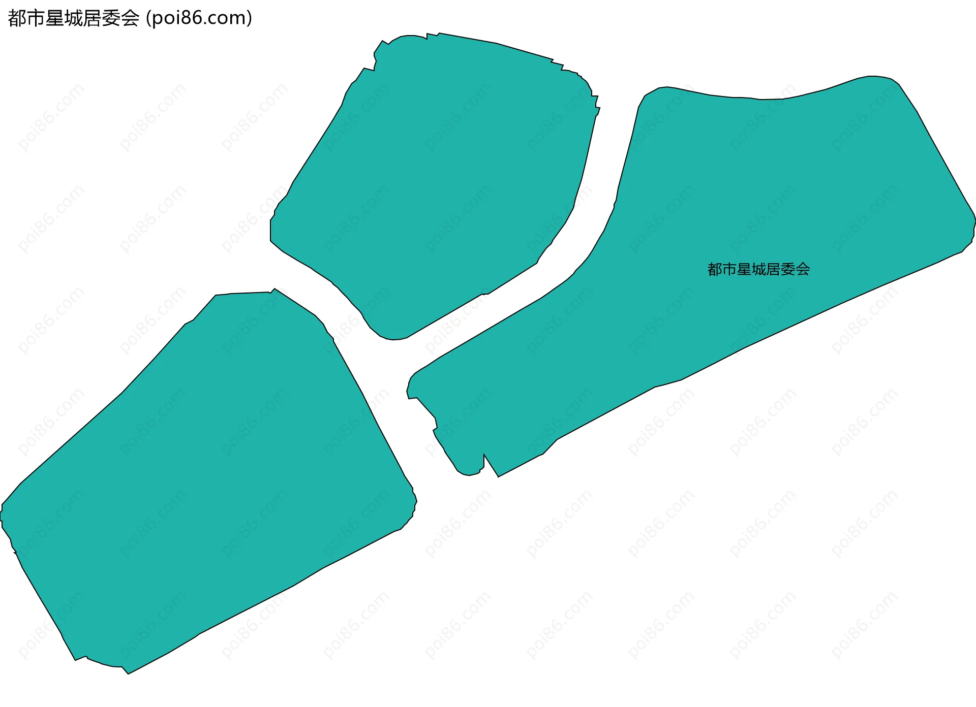 都市星城居委会边界地图