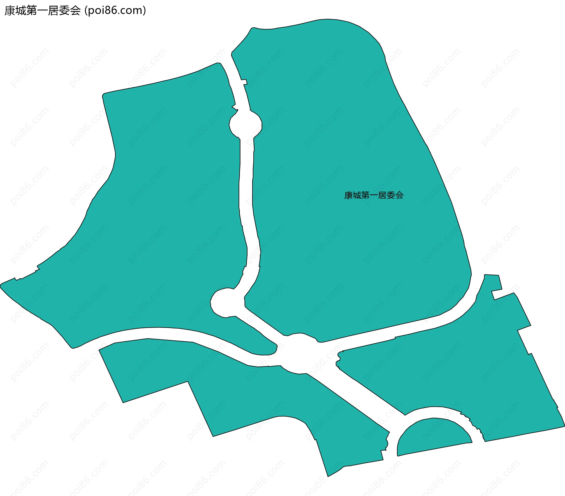 康城第一居委会边界地图