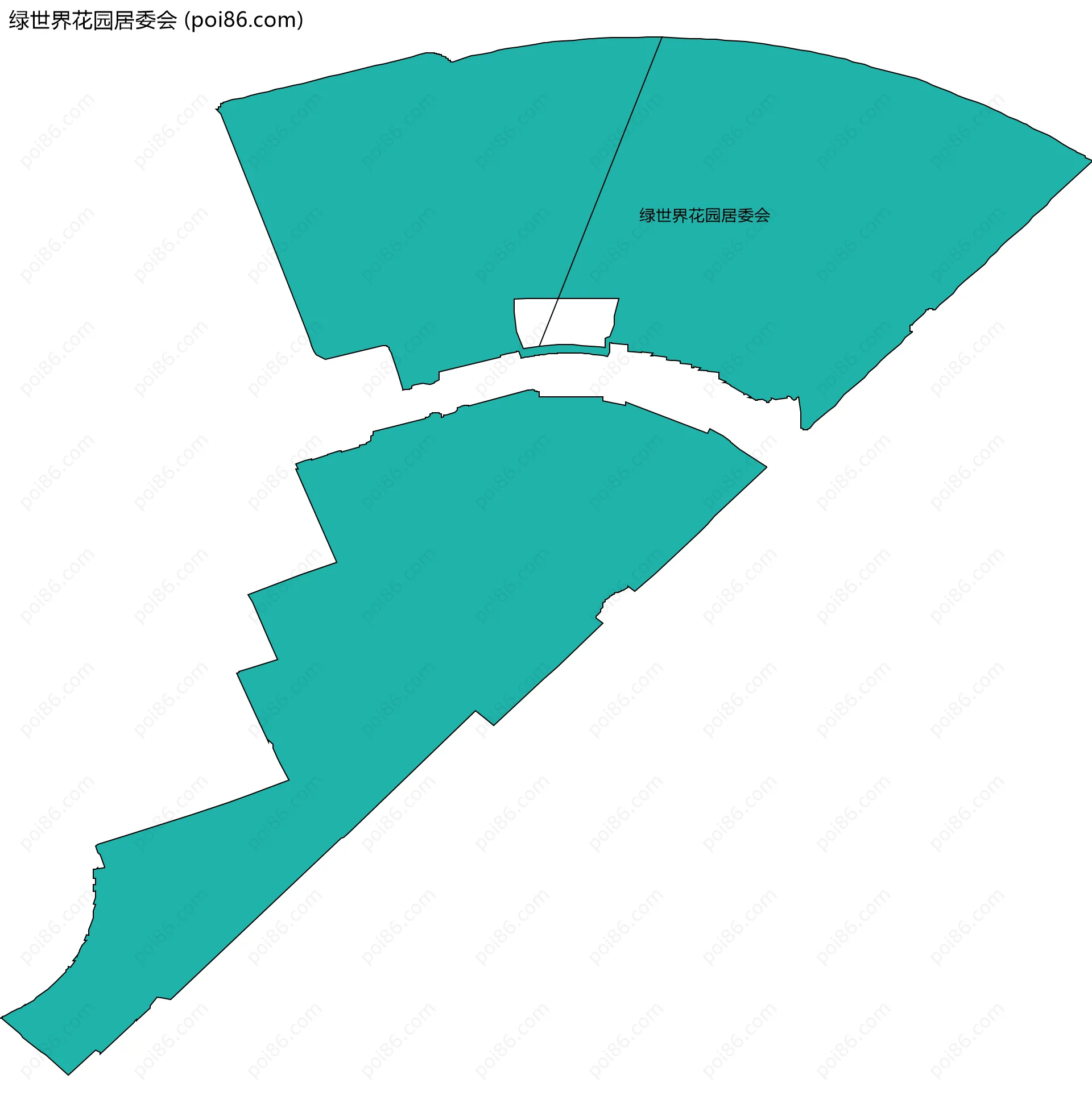 绿世界花园居委会边界地图