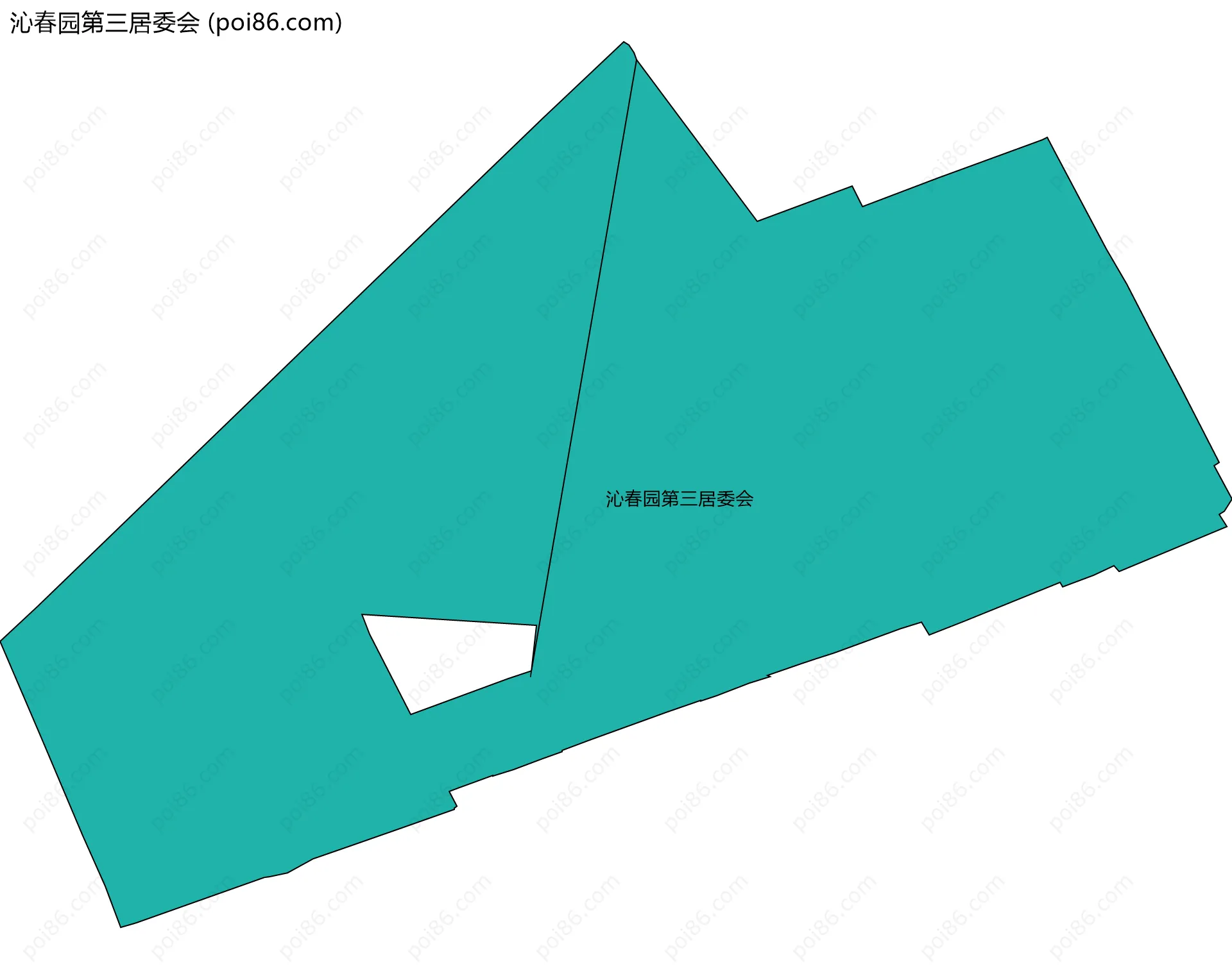 沁春园第三居委会边界地图