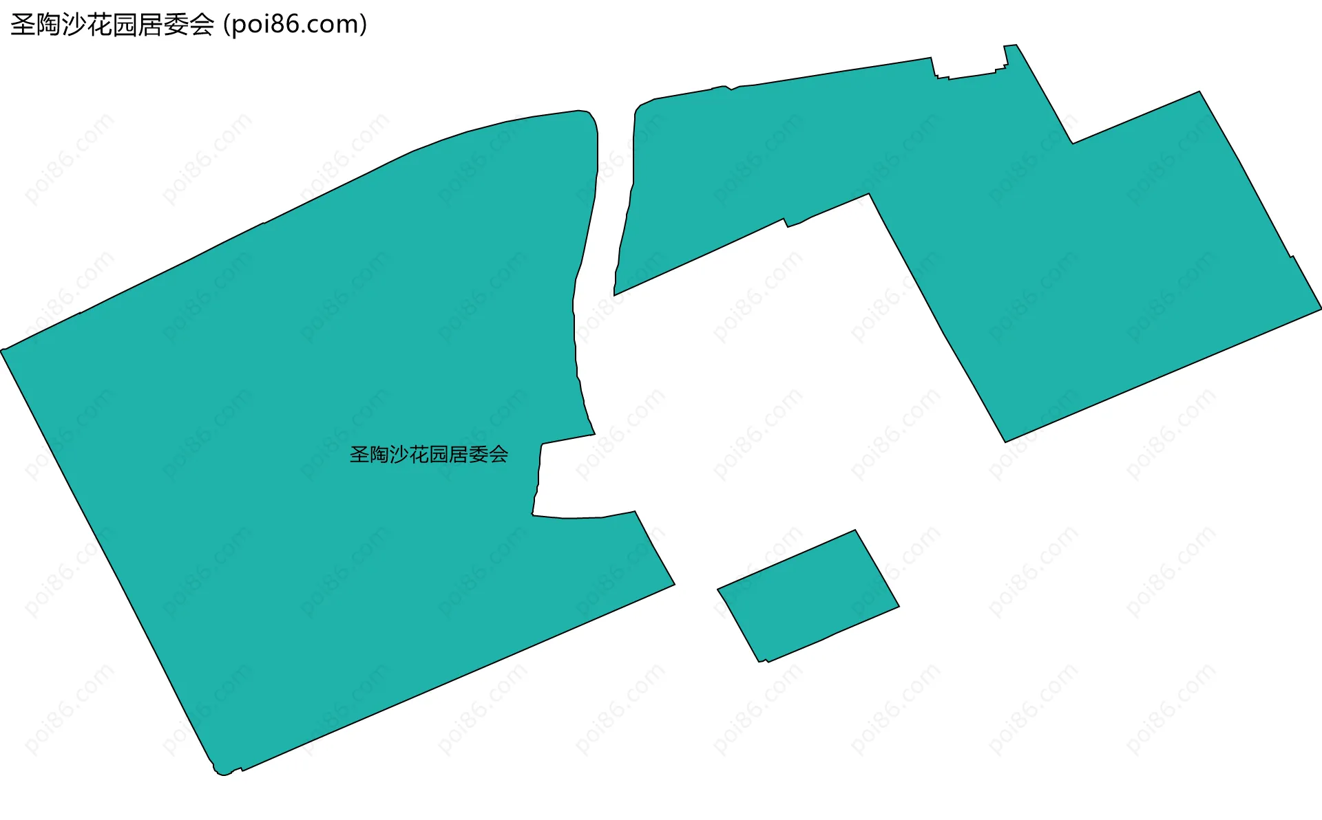 圣陶沙花园居委会边界地图