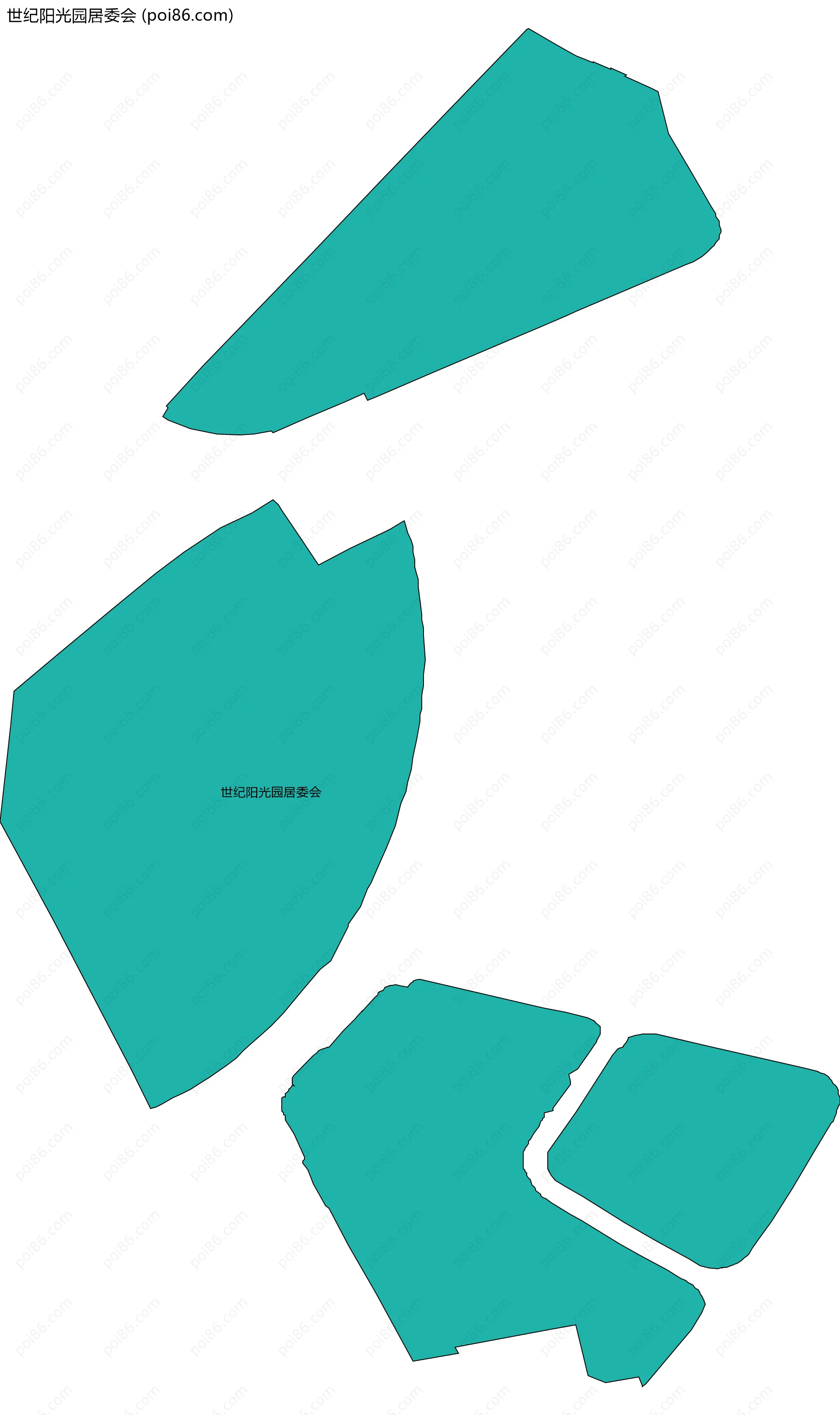 世纪阳光园居委会边界地图