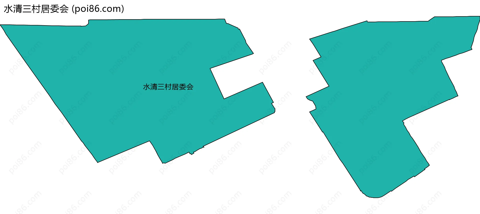 水清三村居委会边界地图