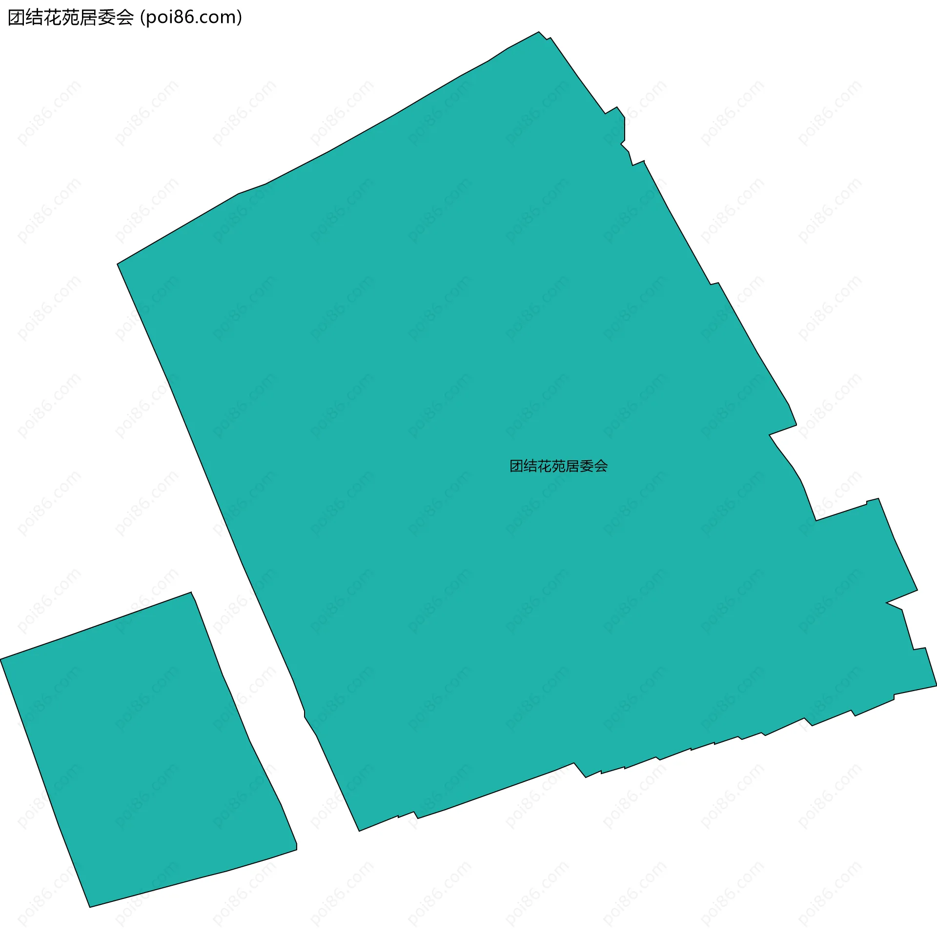 团结花苑居委会边界地图