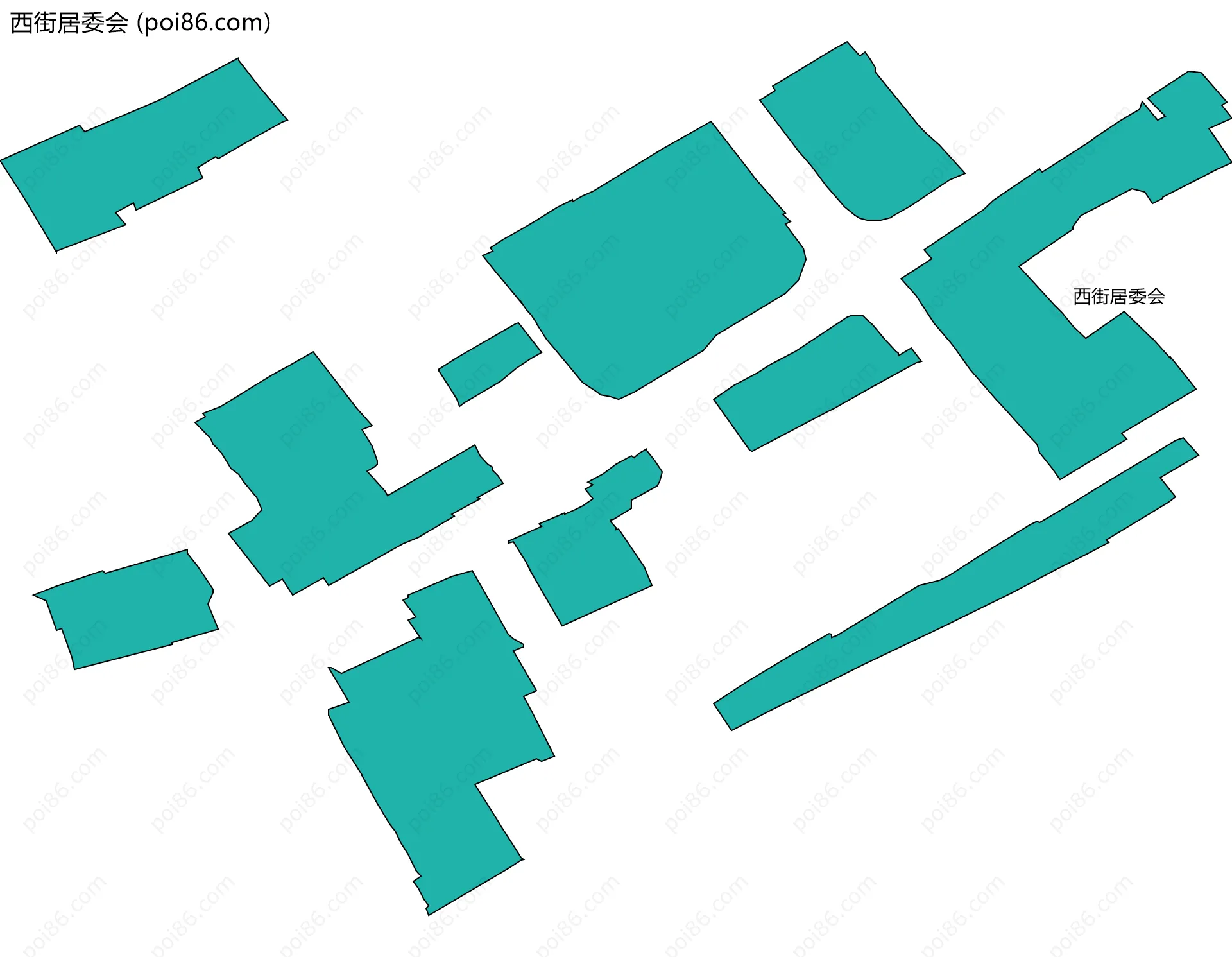 西街居委会边界地图