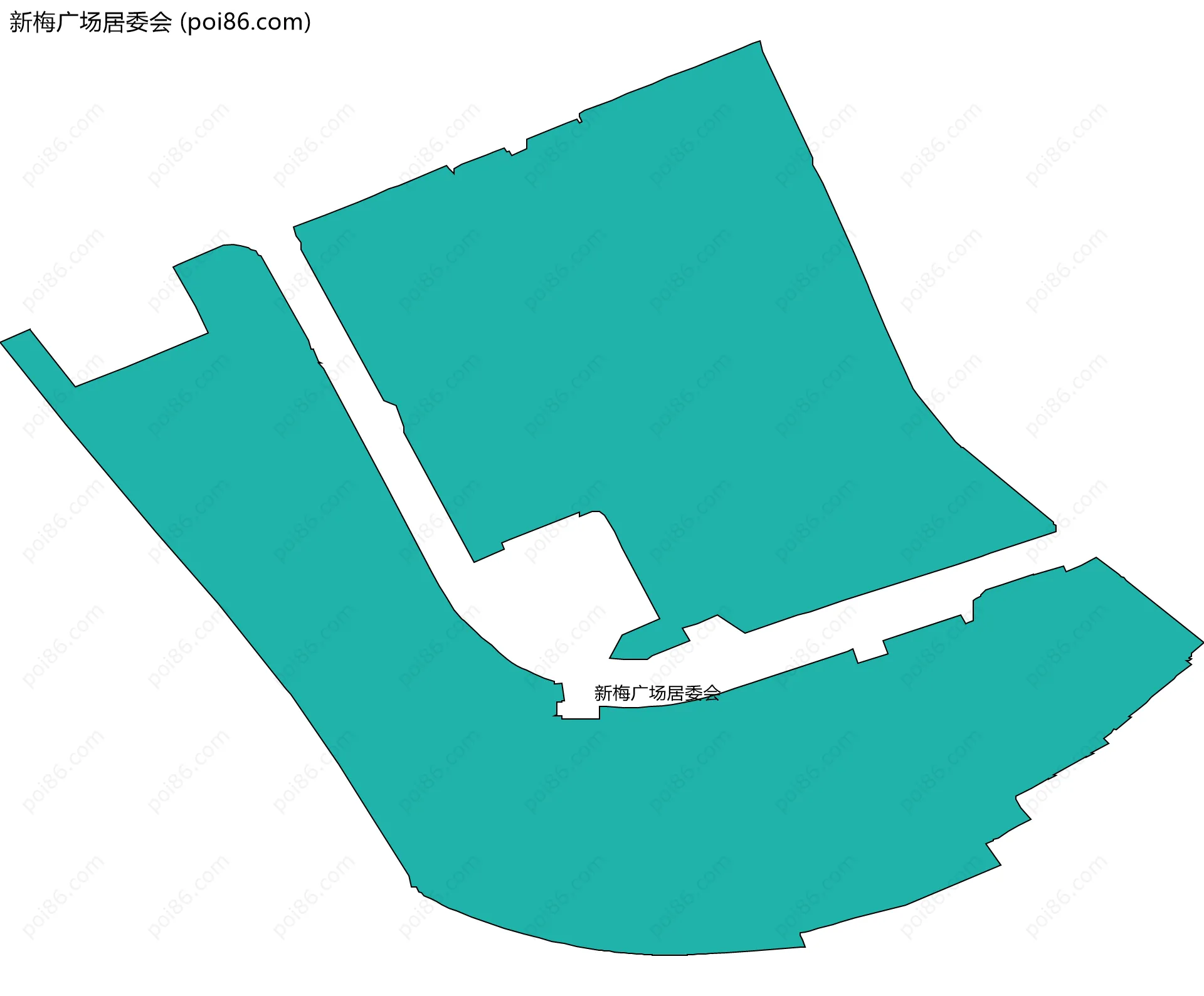 新梅广场居委会边界地图