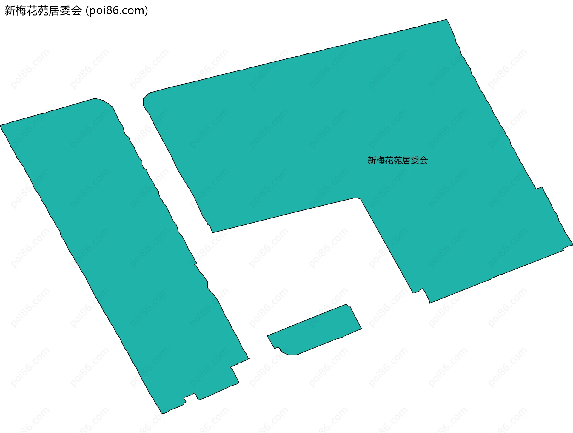 新梅花苑居委会边界地图