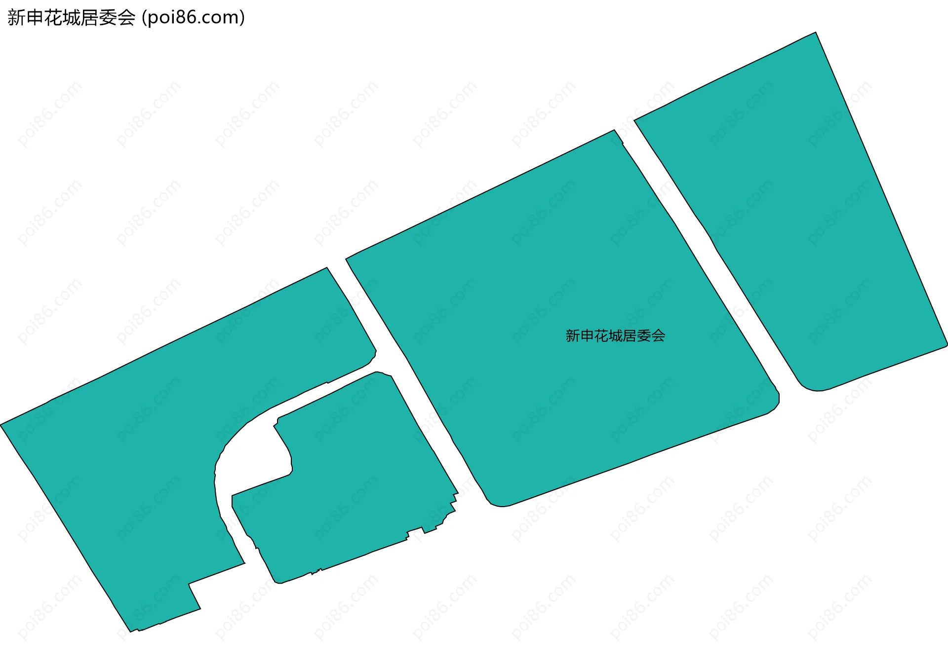 新申花城居委会边界地图