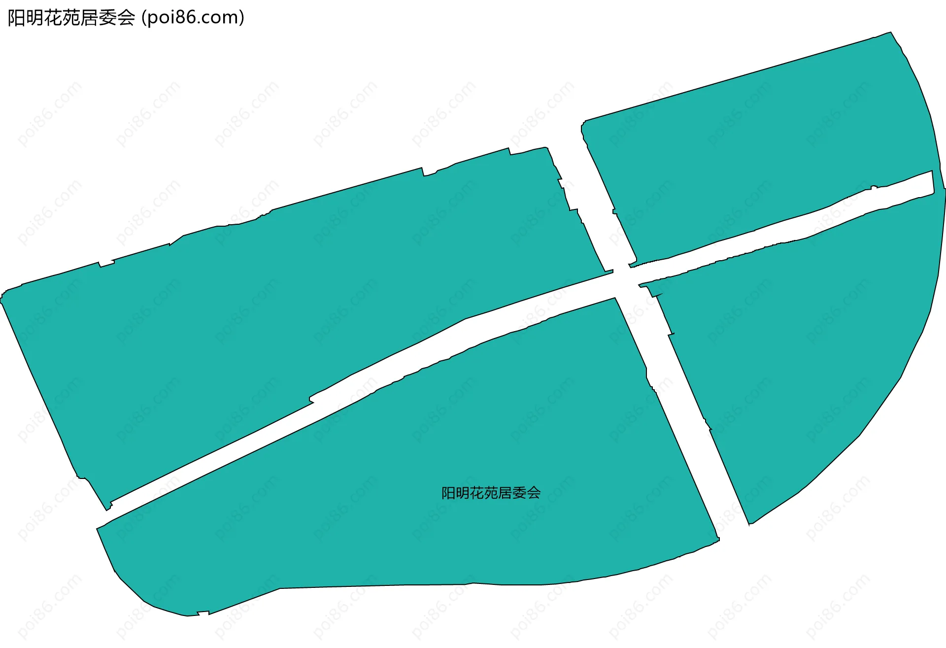 阳明花苑居委会边界地图