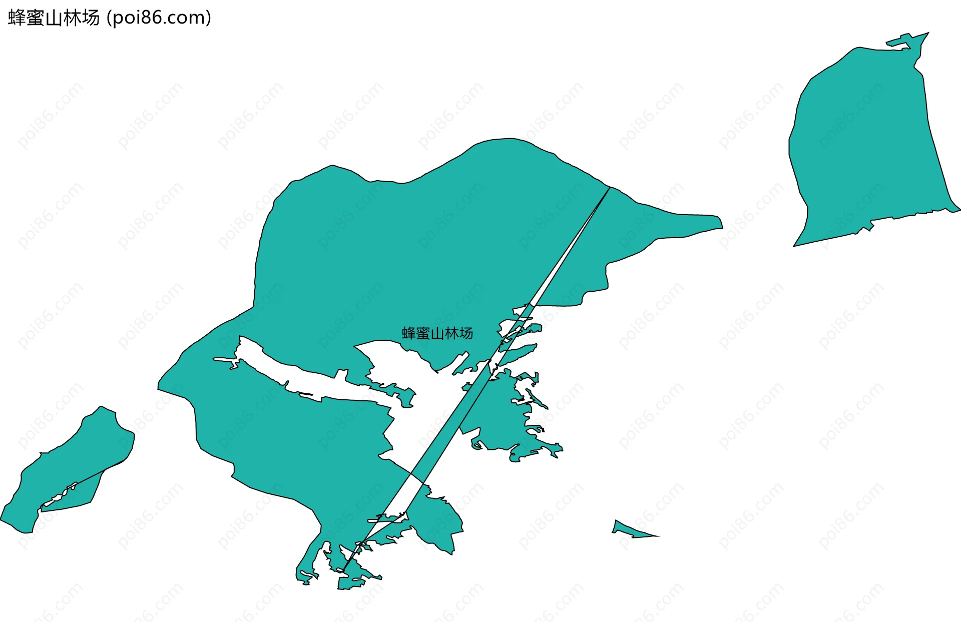蜂蜜山林场边界地图