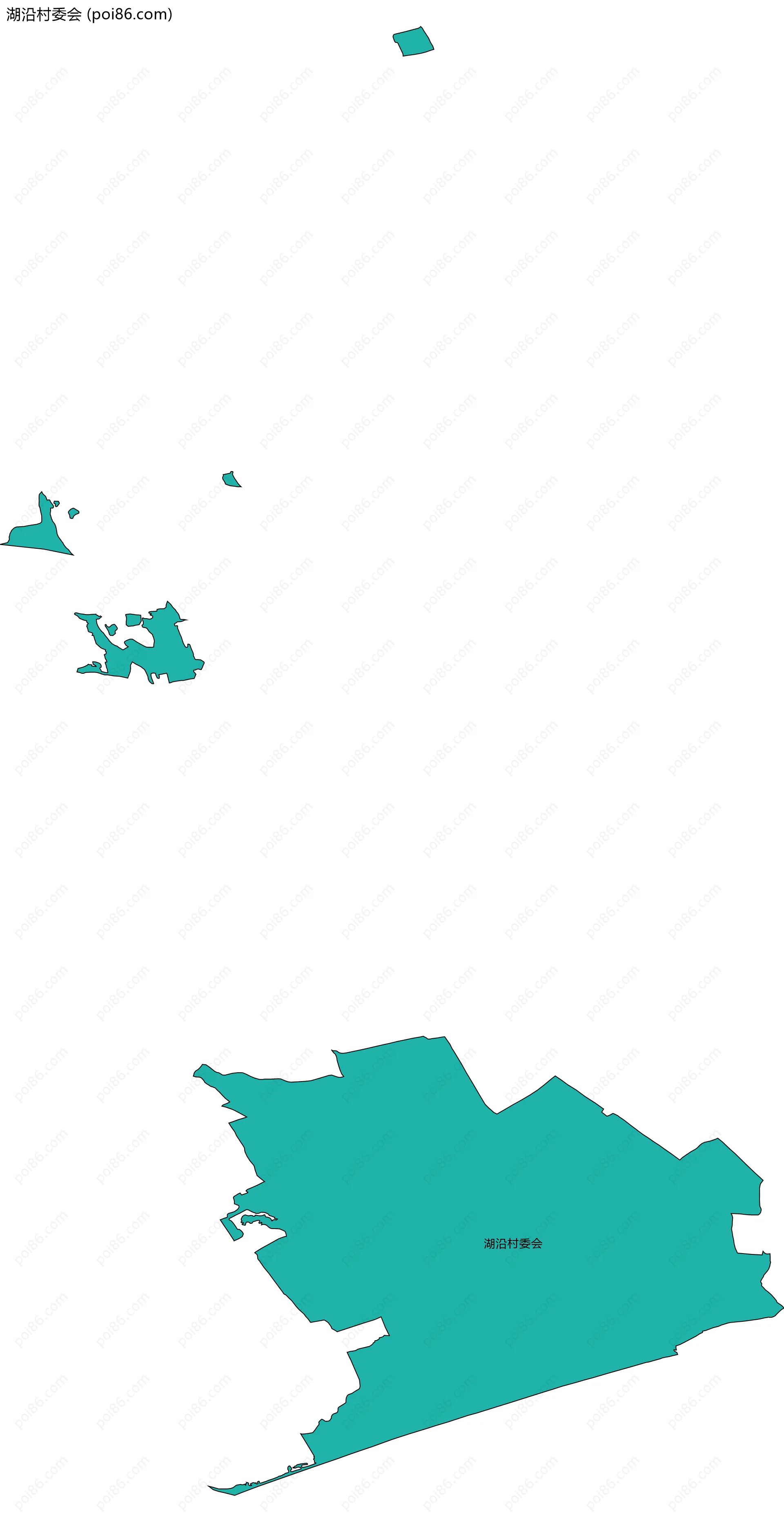 湖沿村委会边界地图