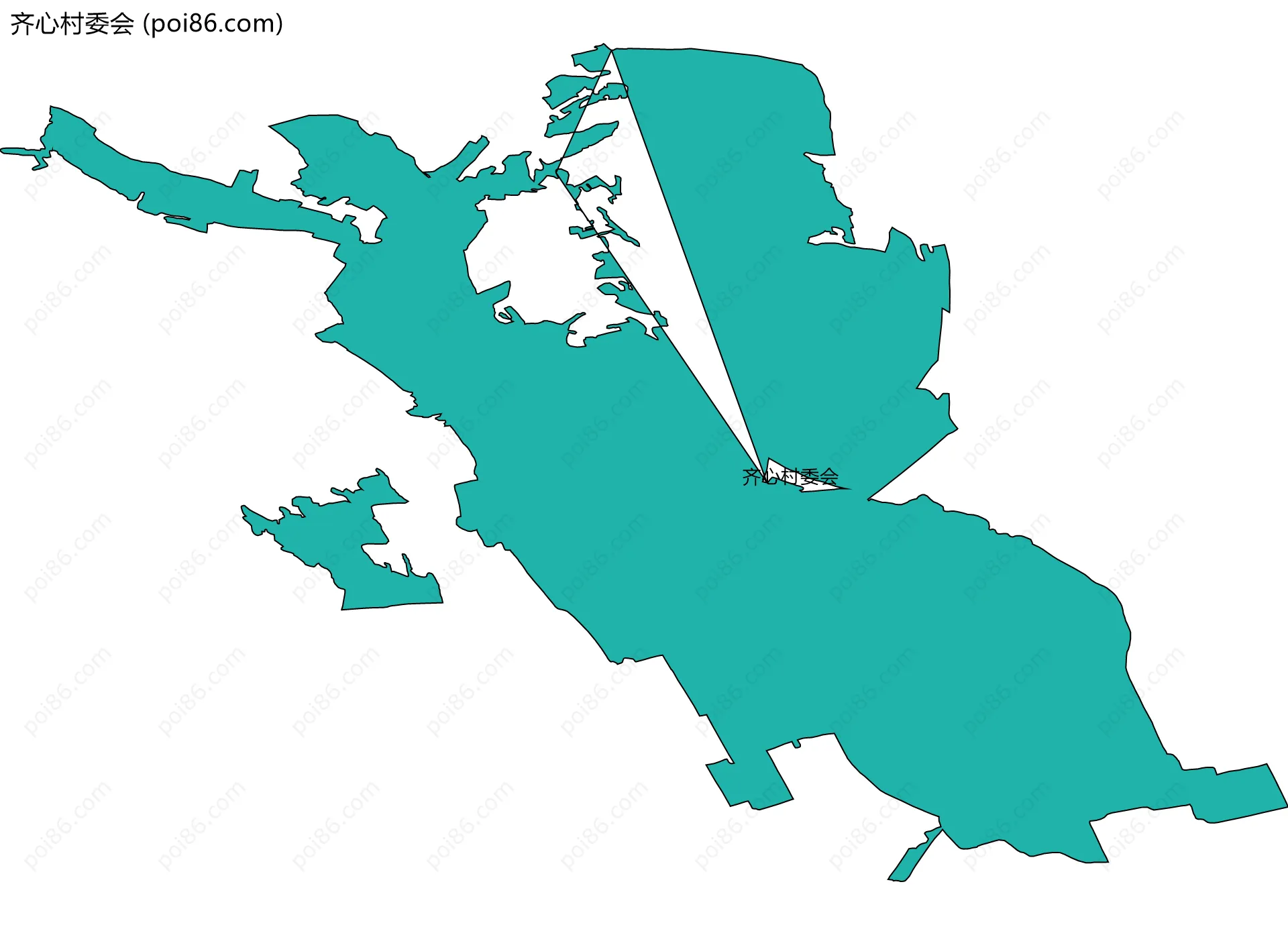 齐心村委会边界地图