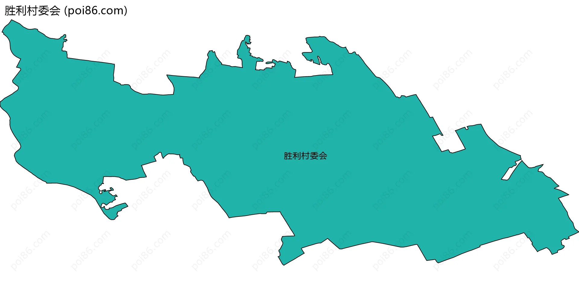 胜利村委会边界地图