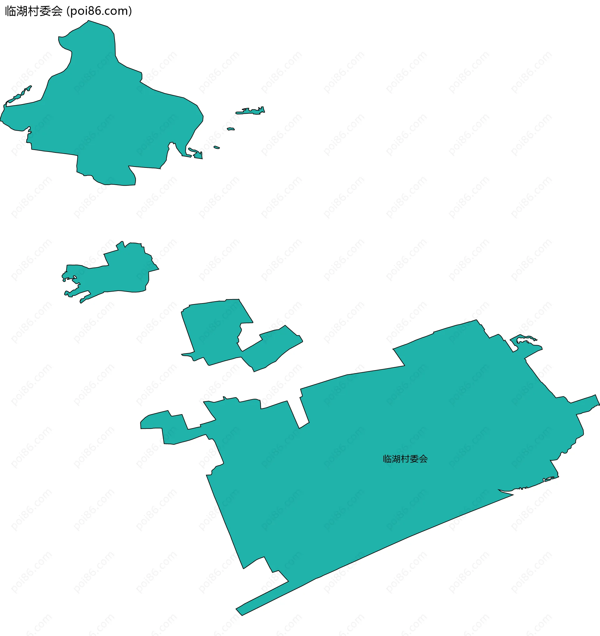 临湖村委会边界地图