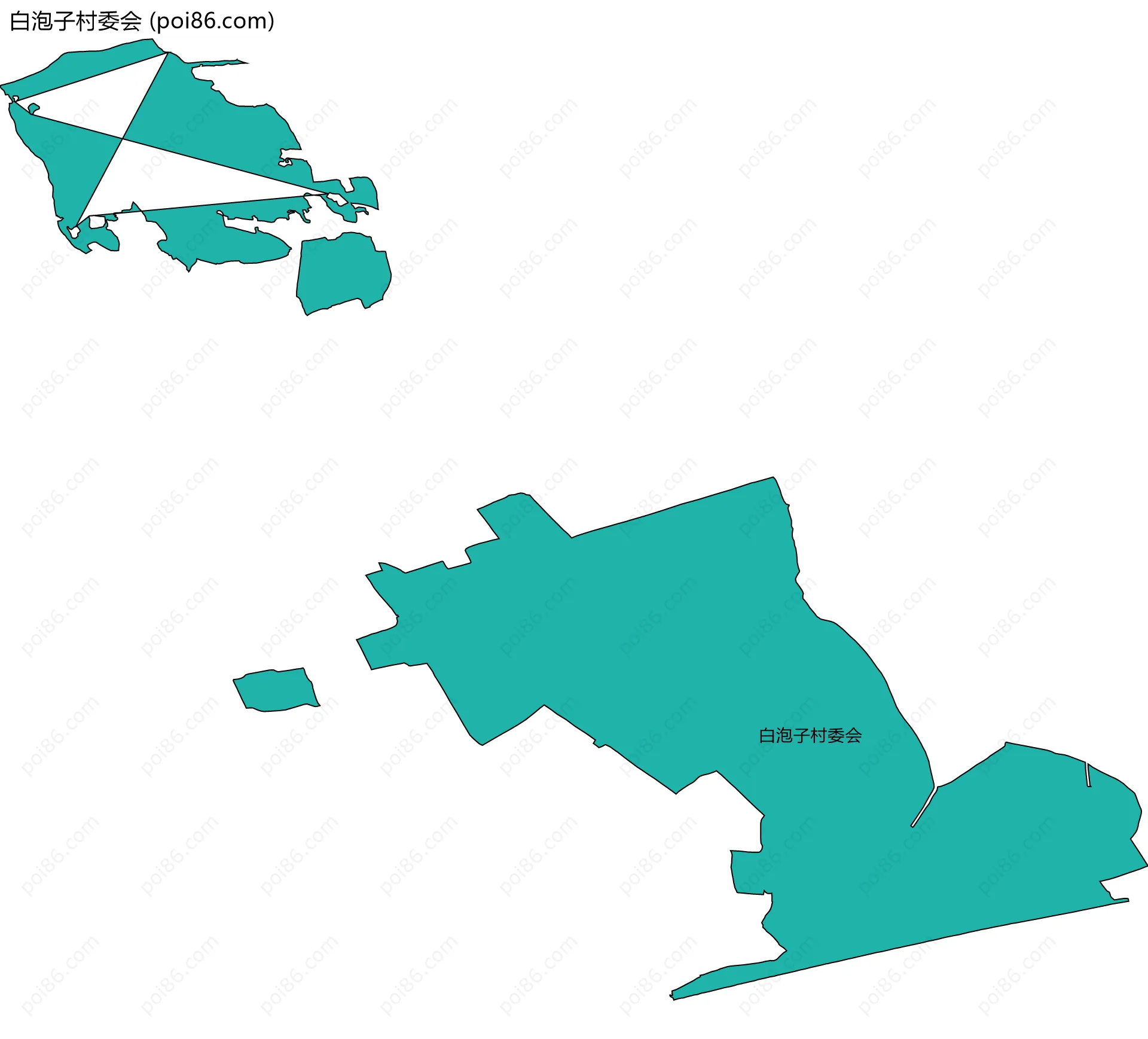 白泡子村委会边界地图