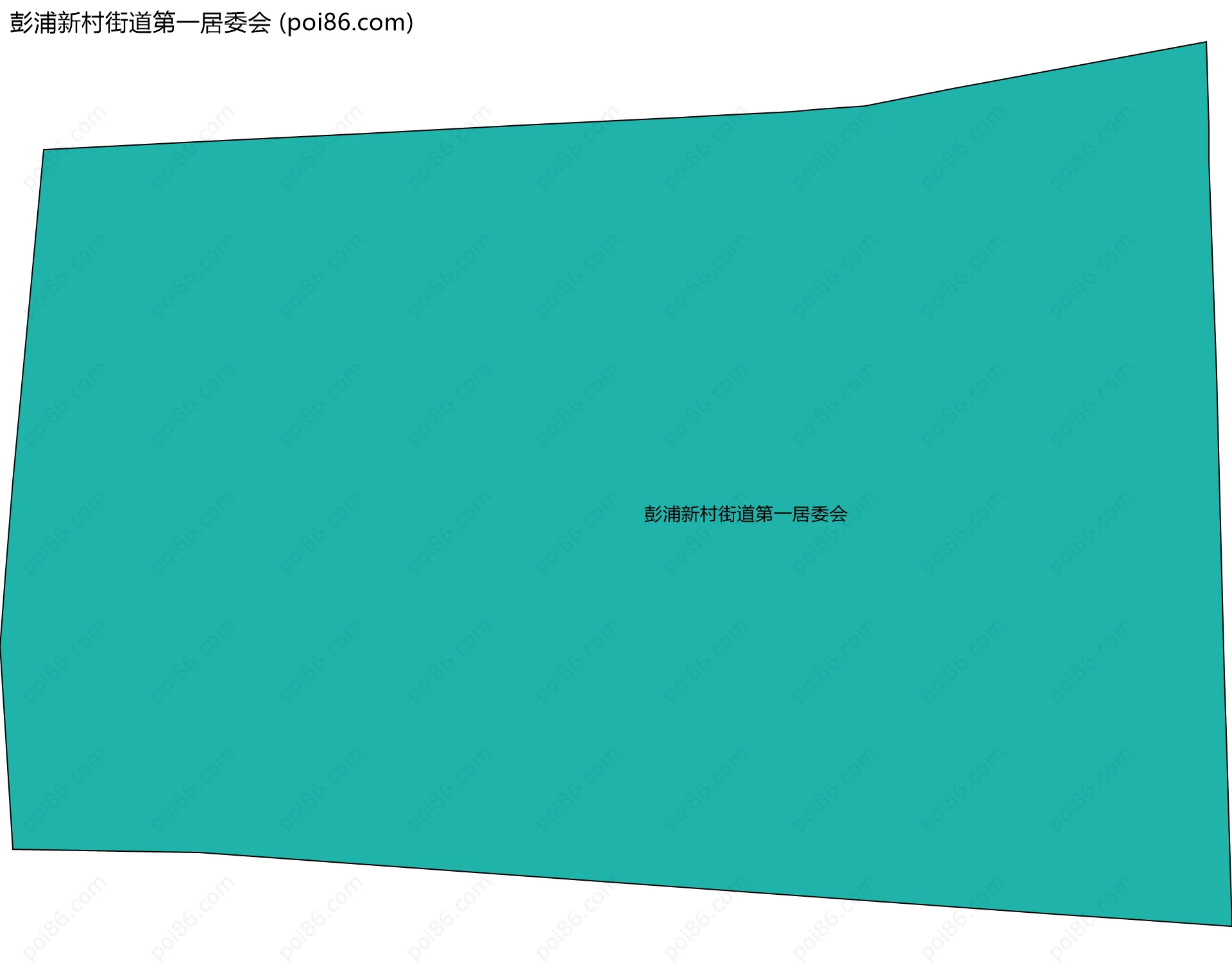 彭浦新村街道第一居委会边界地图