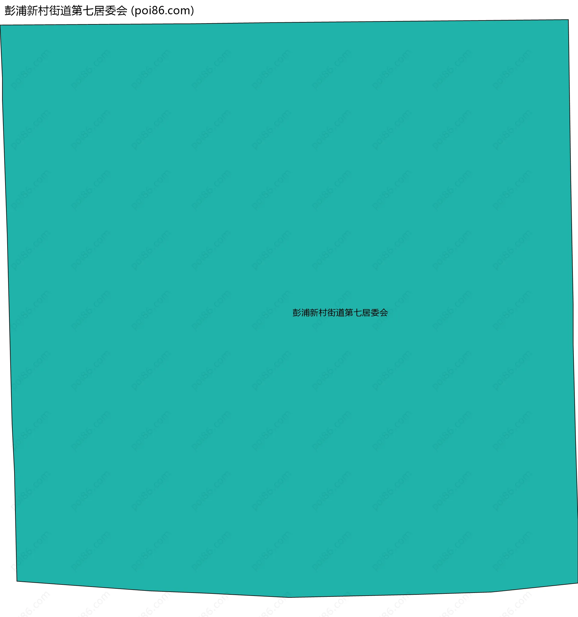 彭浦新村街道第七居委会边界地图