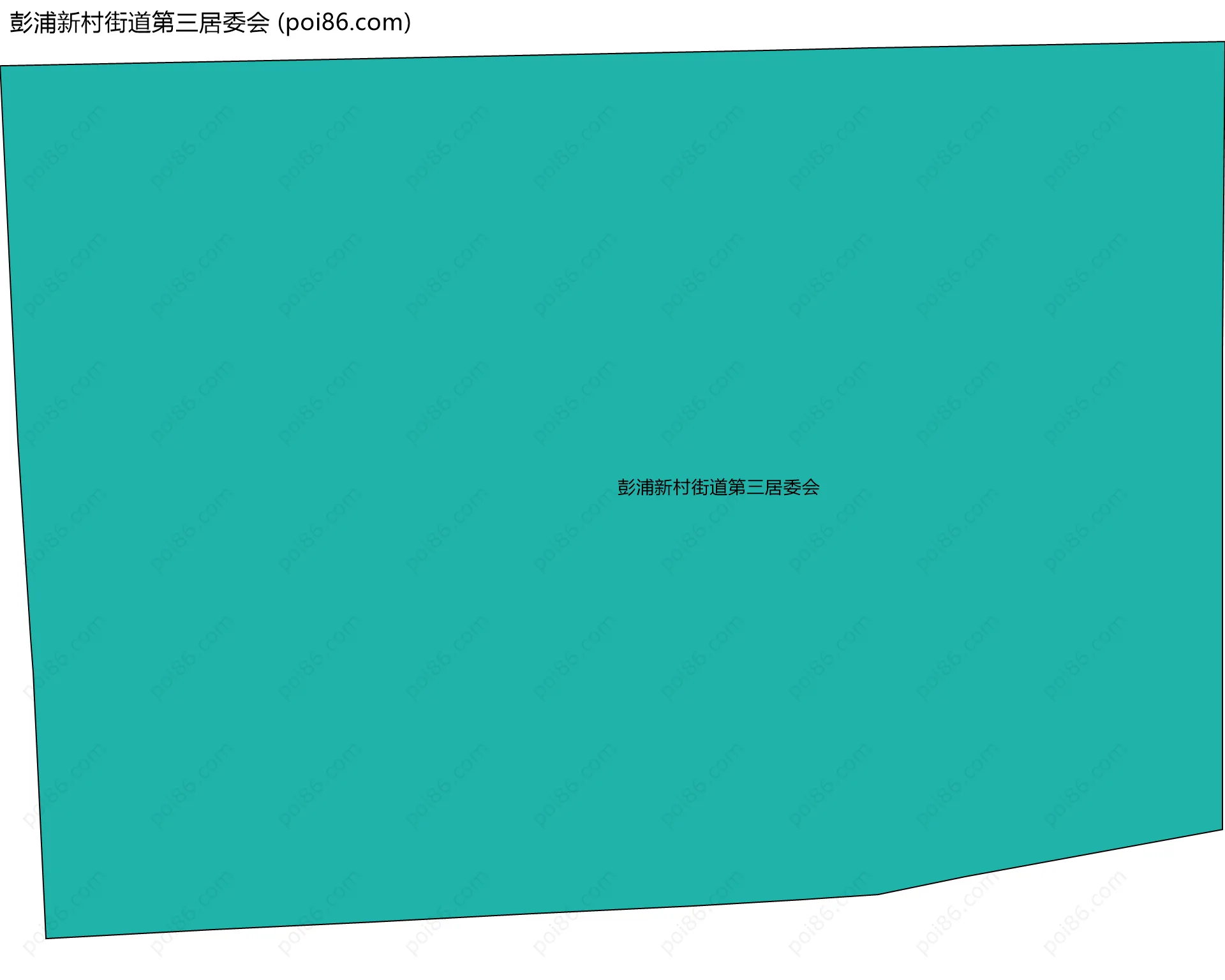 彭浦新村街道第三居委会边界地图