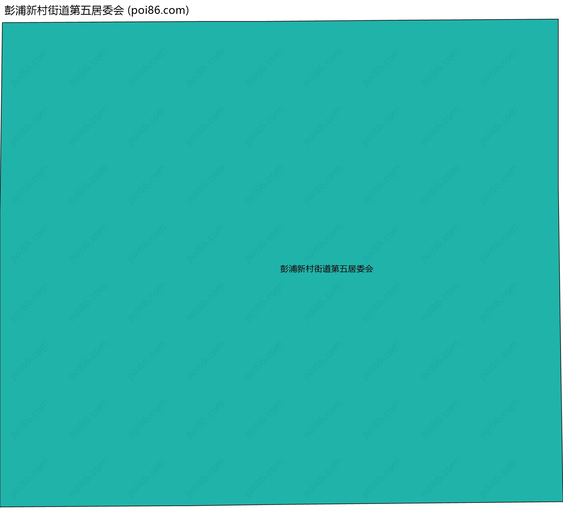 彭浦新村街道第五居委会边界地图