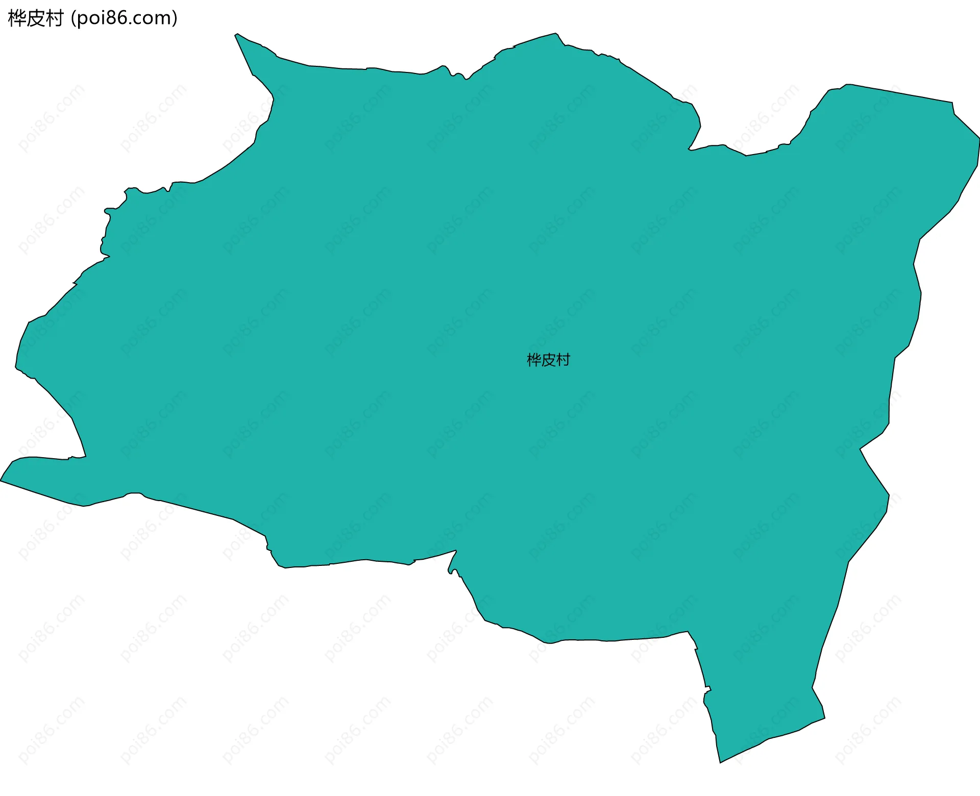 桦皮村边界地图