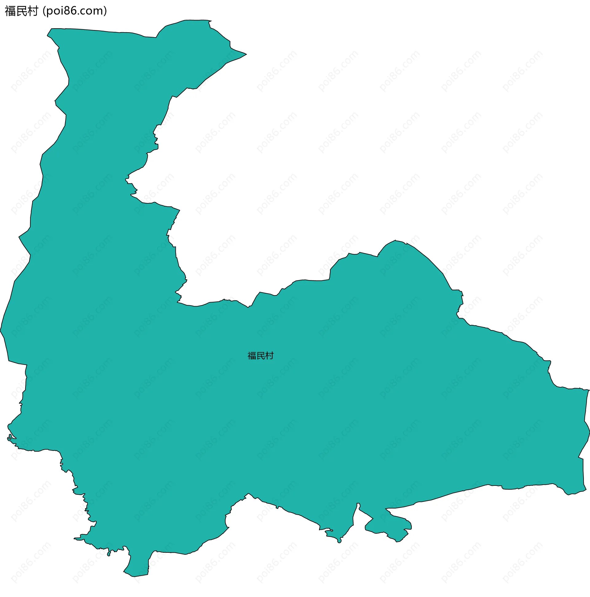 福民村边界地图