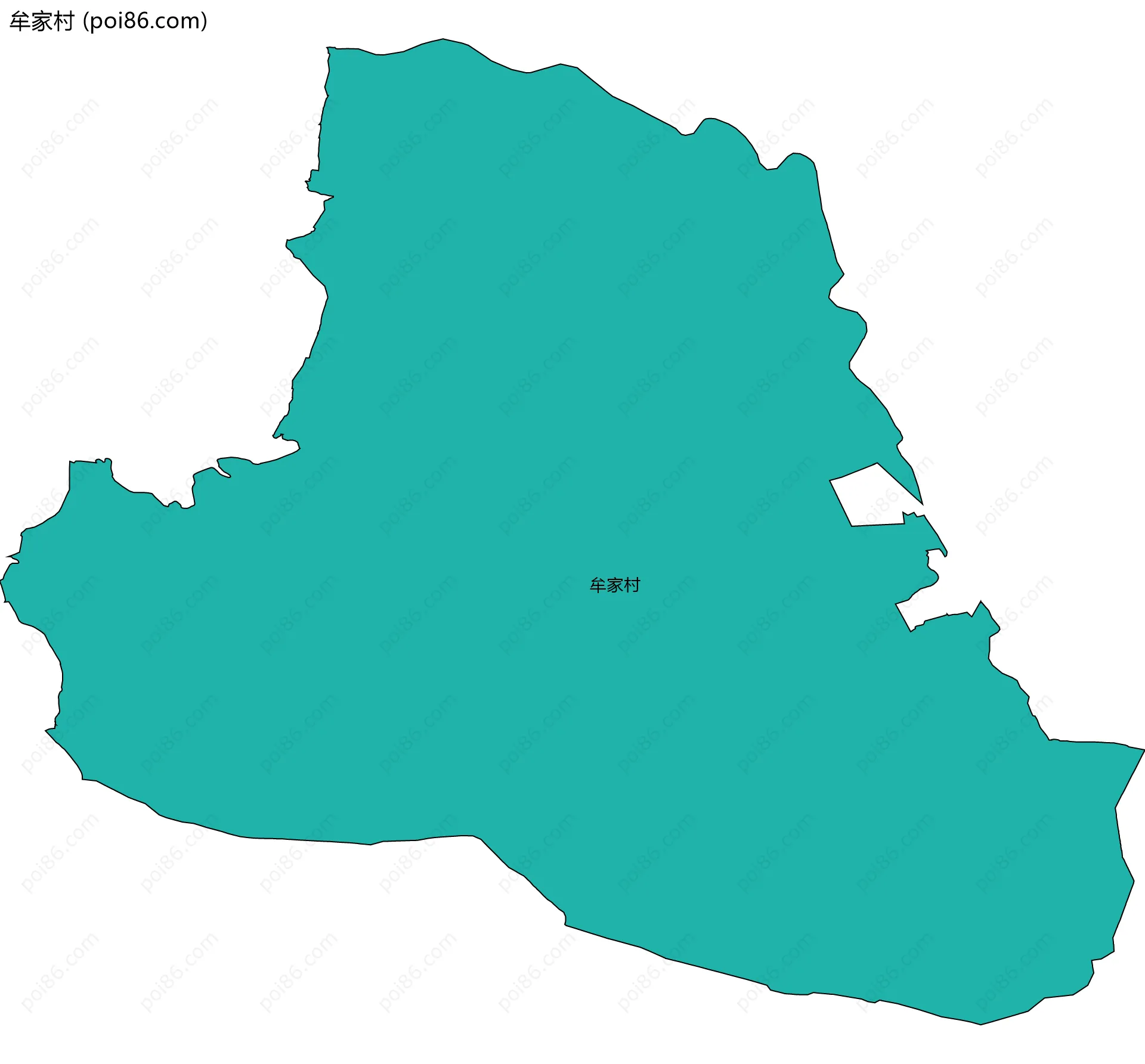 牟家村边界地图