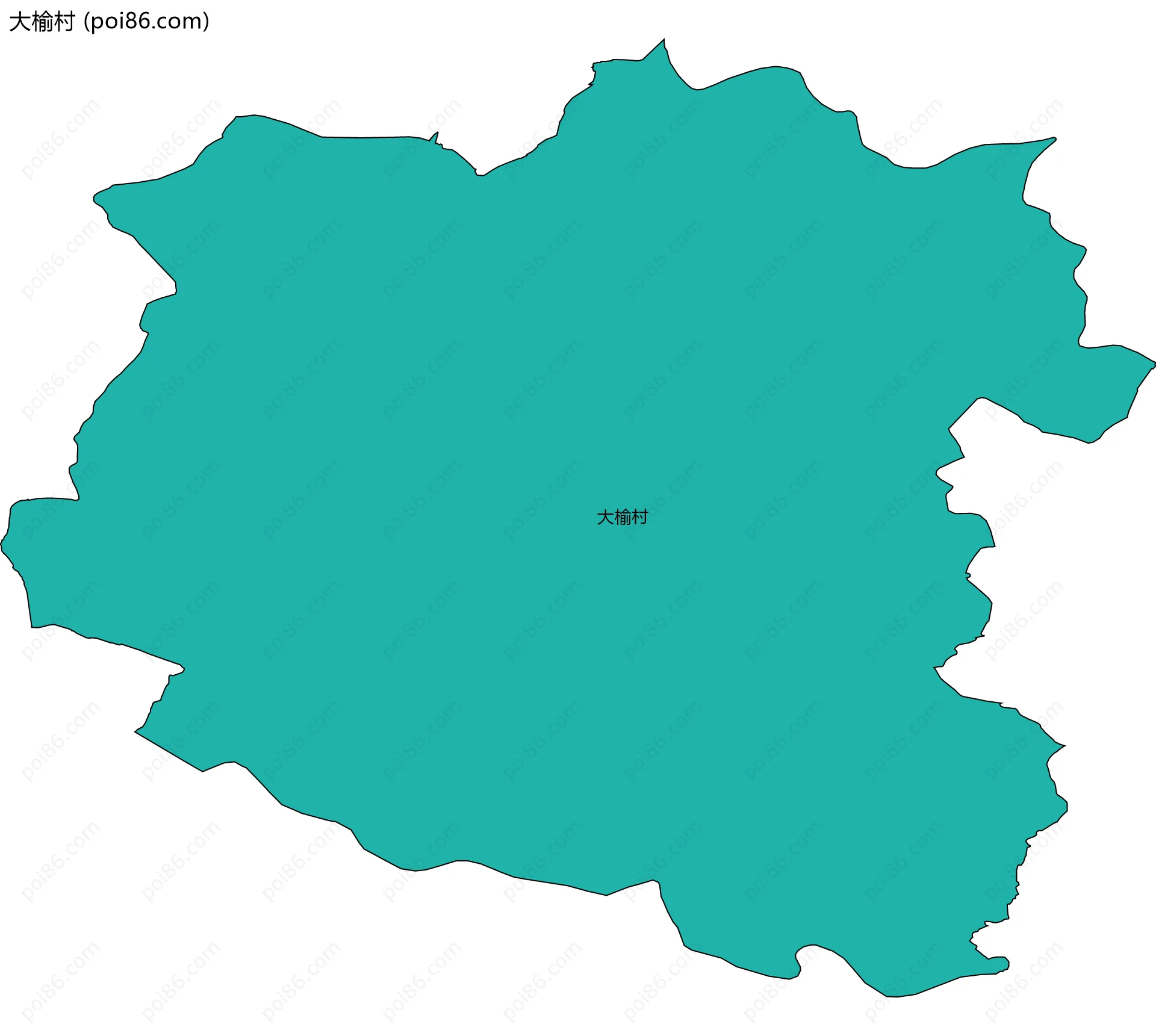 大榆村边界地图