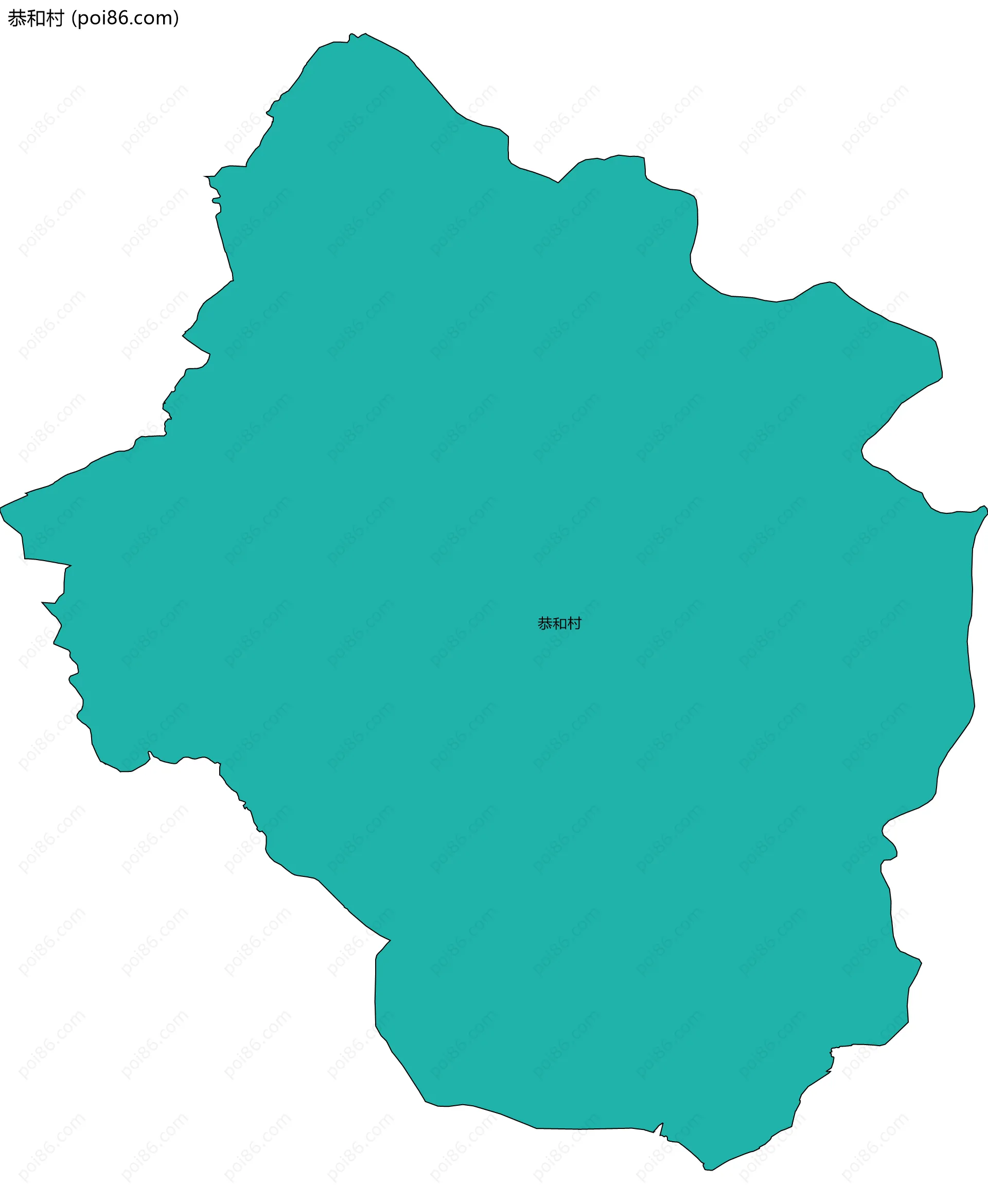 恭和村边界地图