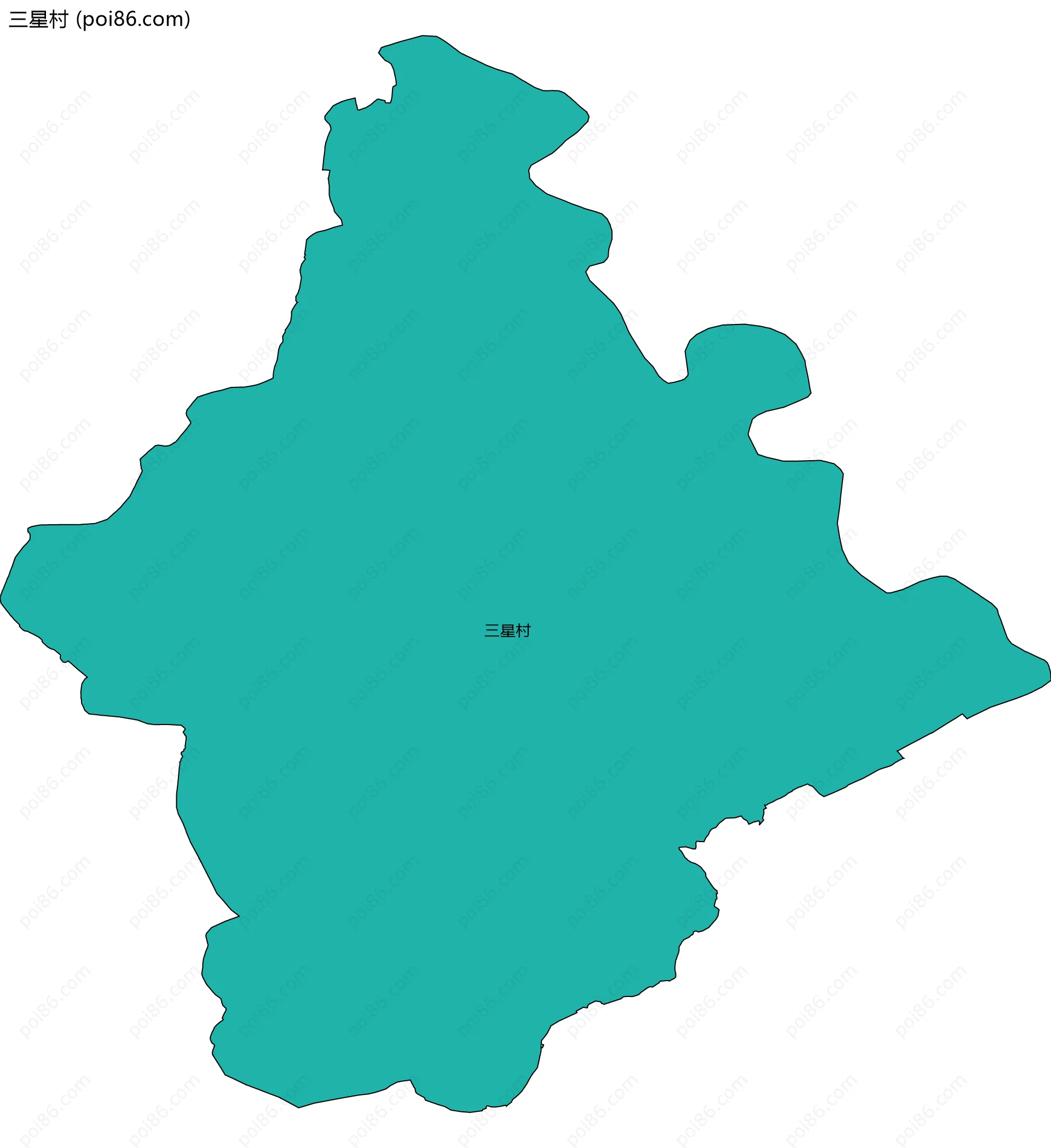 三星村边界地图