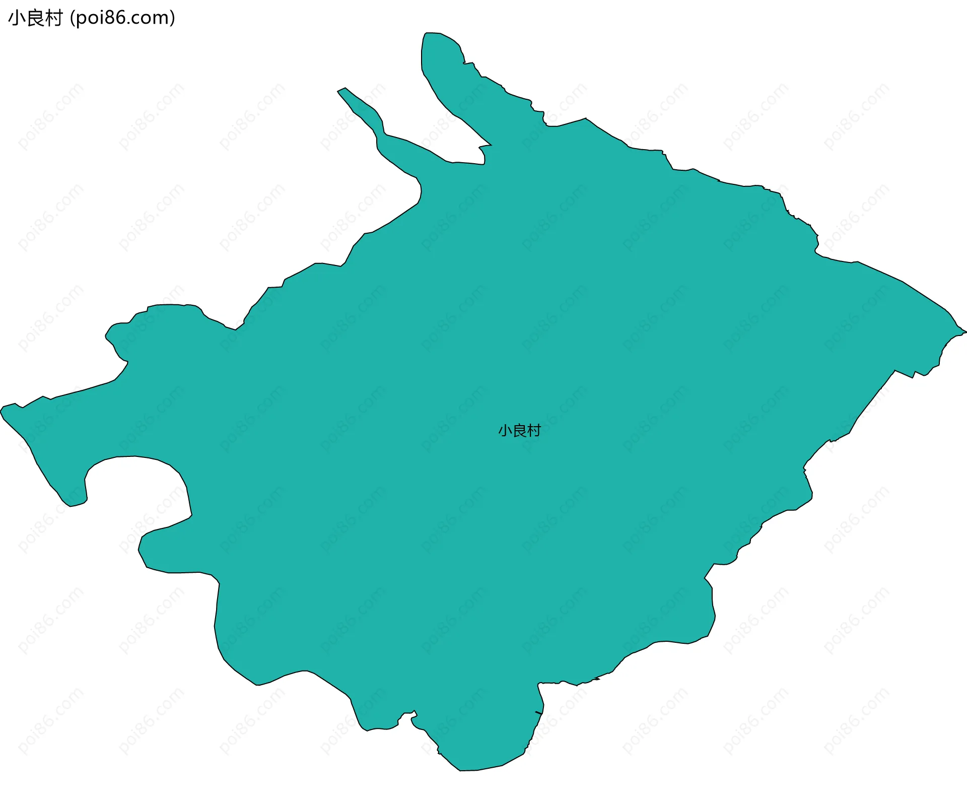 小良村边界地图