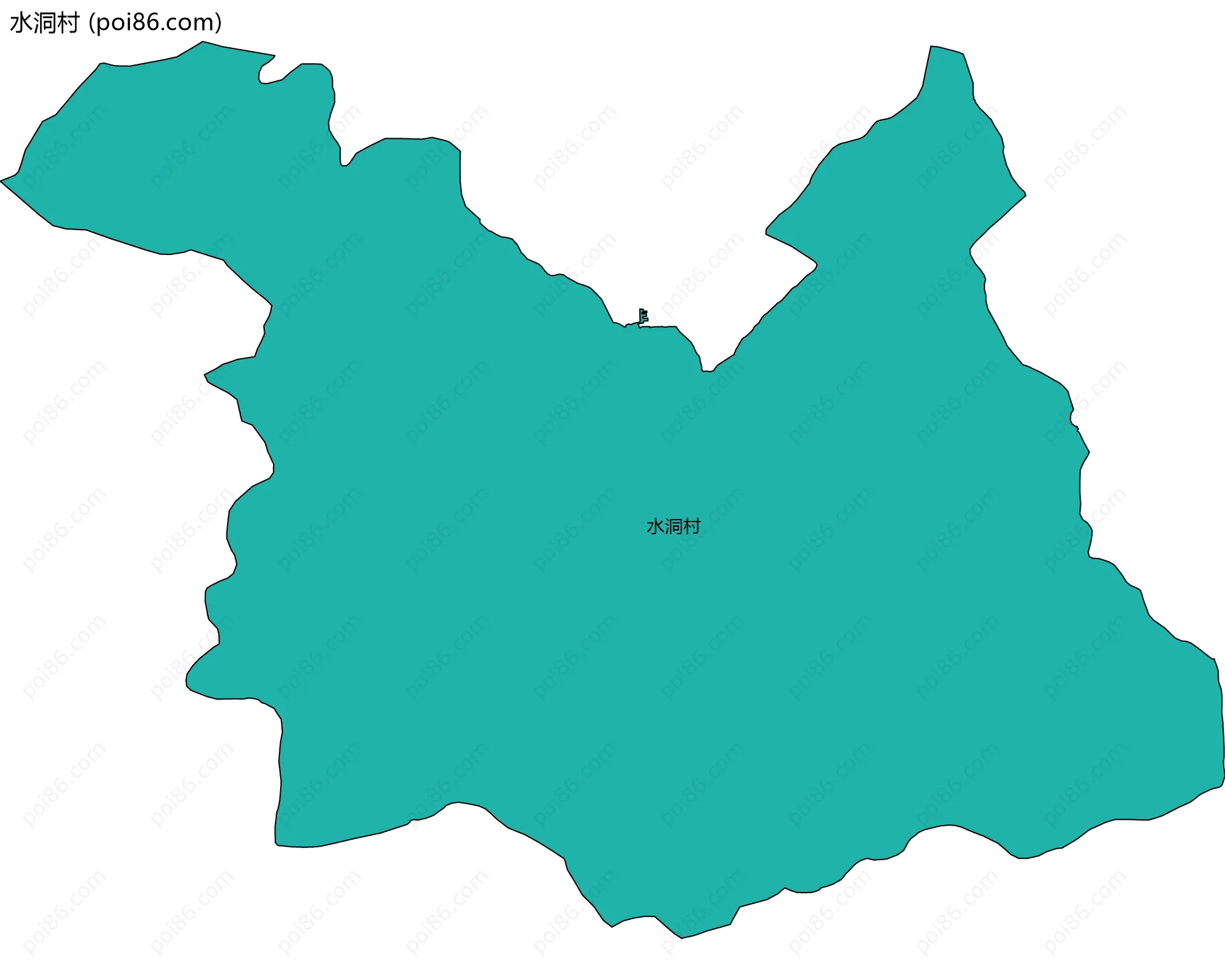 水洞村边界地图