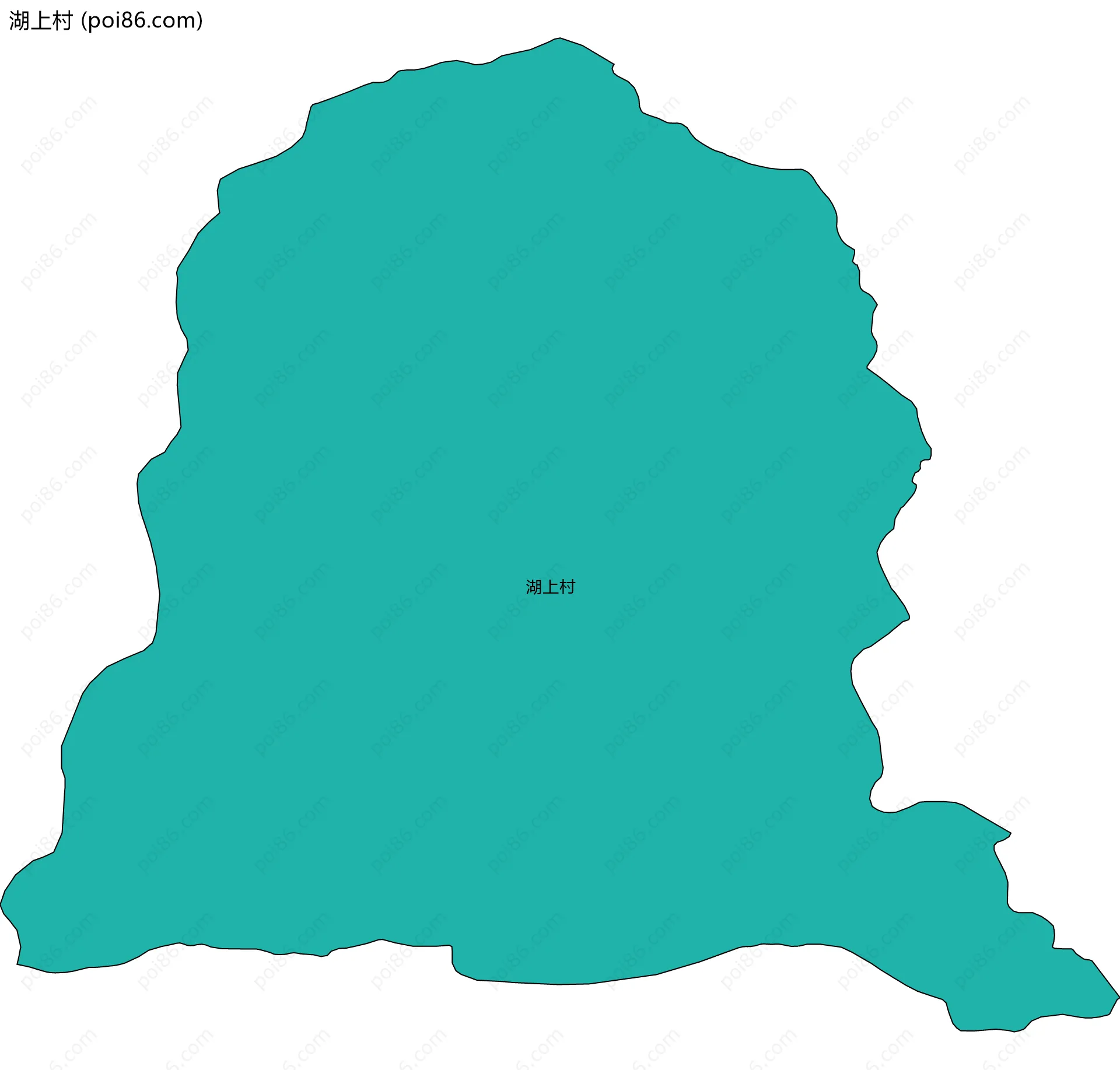 湖上村边界地图