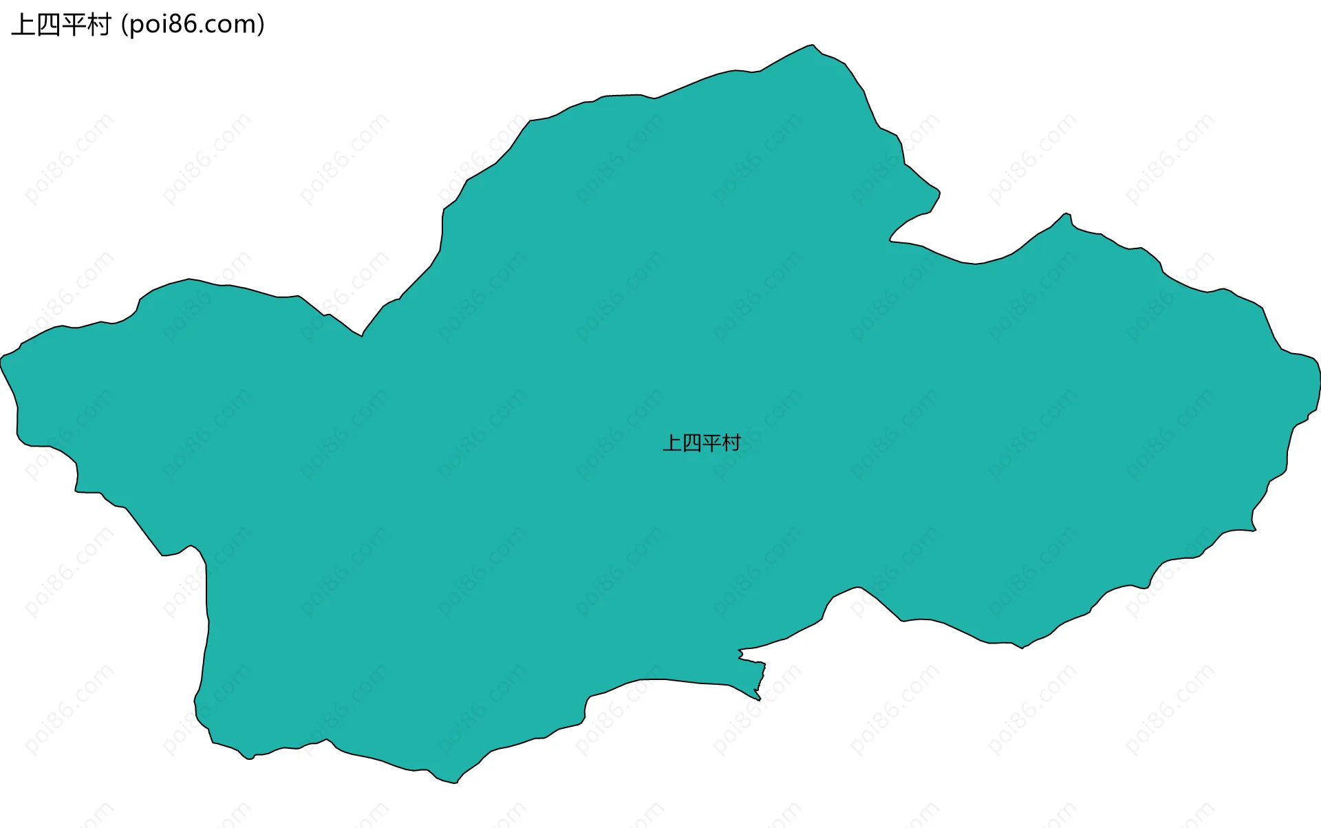 上四平村边界地图