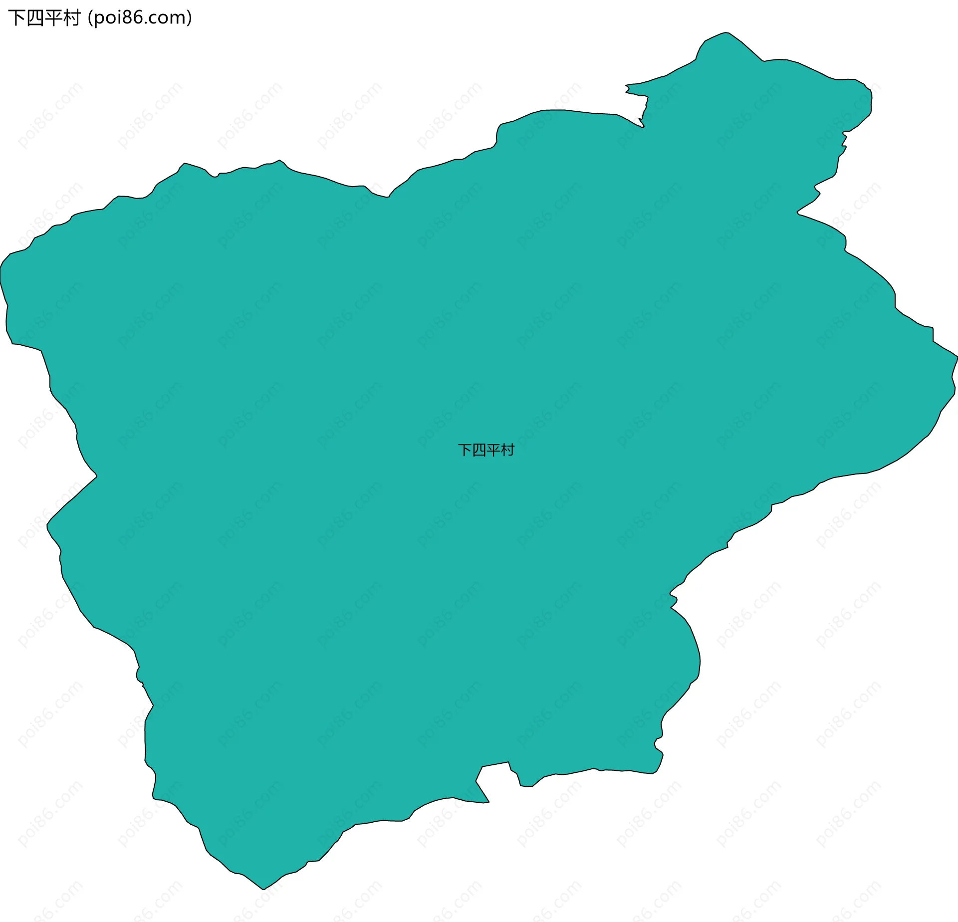 下四平村边界地图