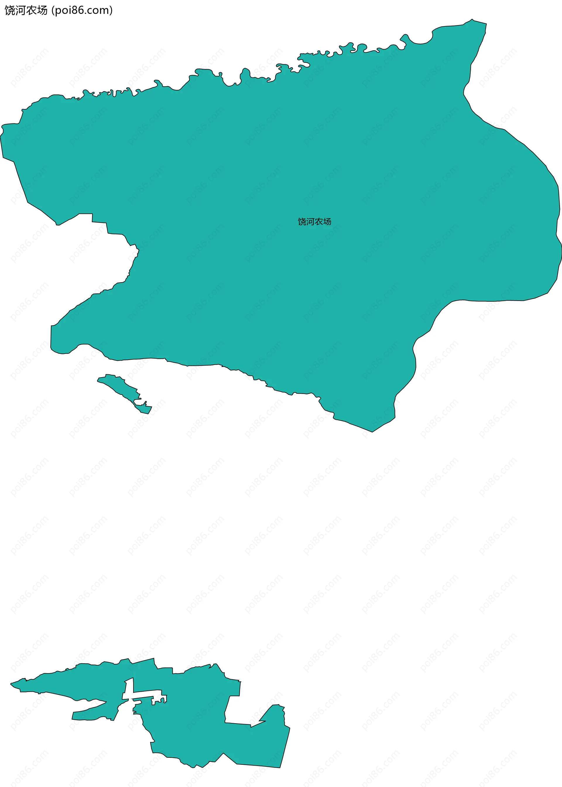 饶河农场边界地图
