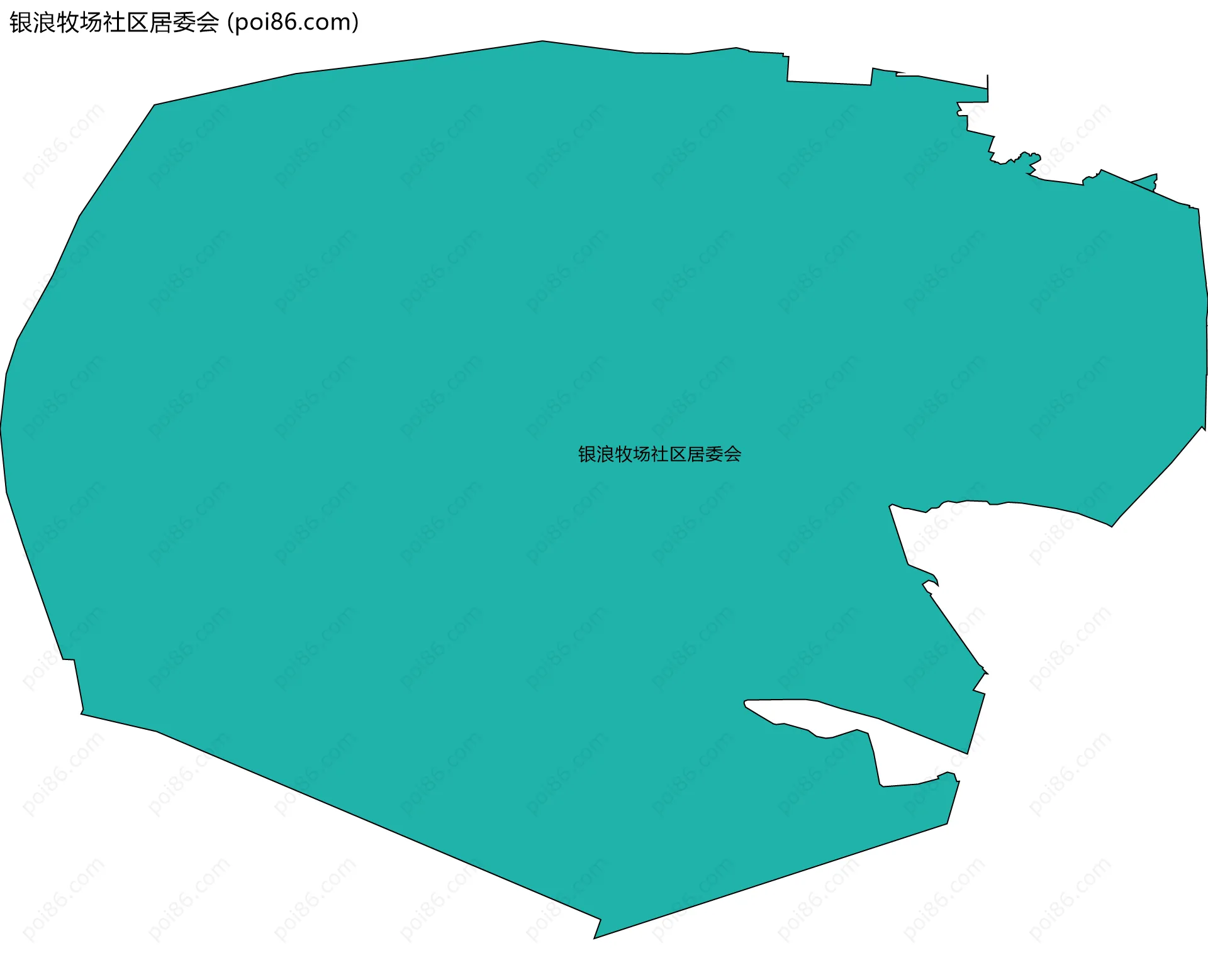 银浪牧场社区居委会边界地图