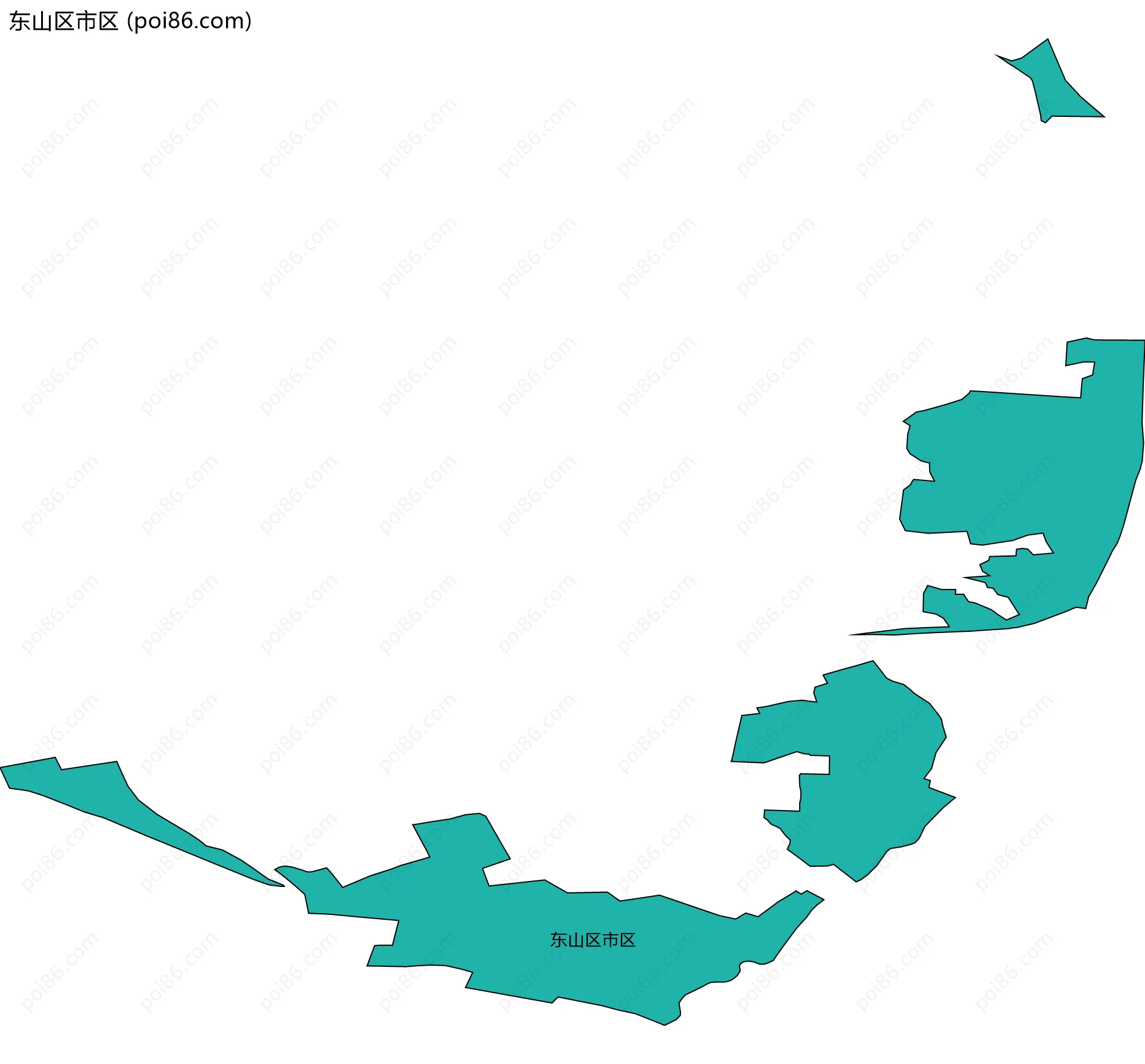 东山区市区边界地图