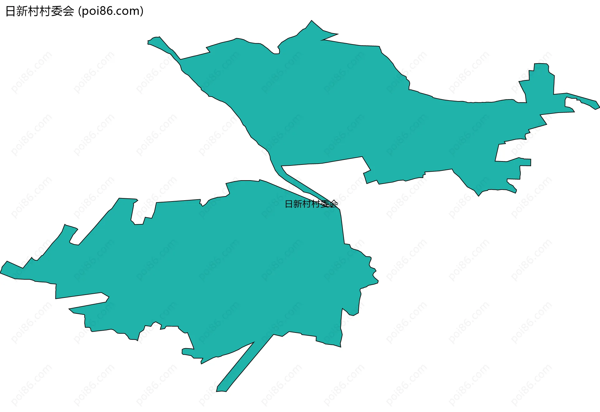 日新村村委会边界地图
