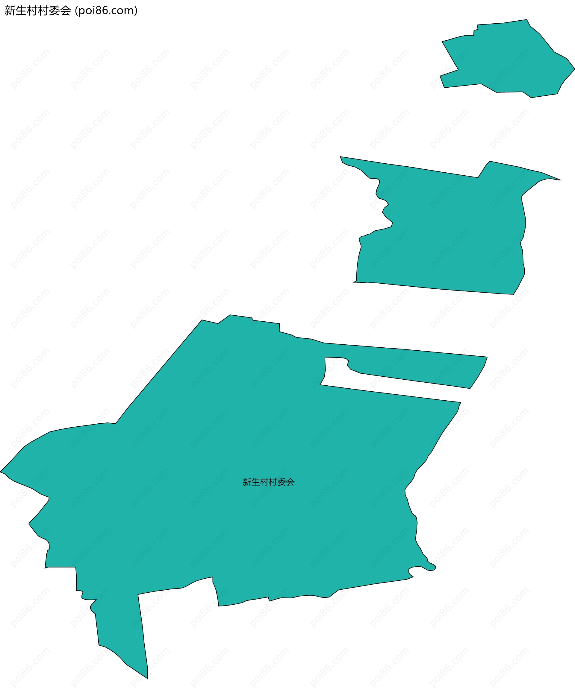 新生村村委会边界地图