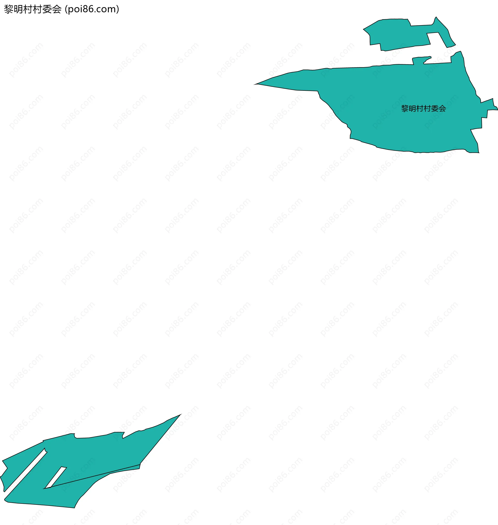 黎明村村委会边界地图