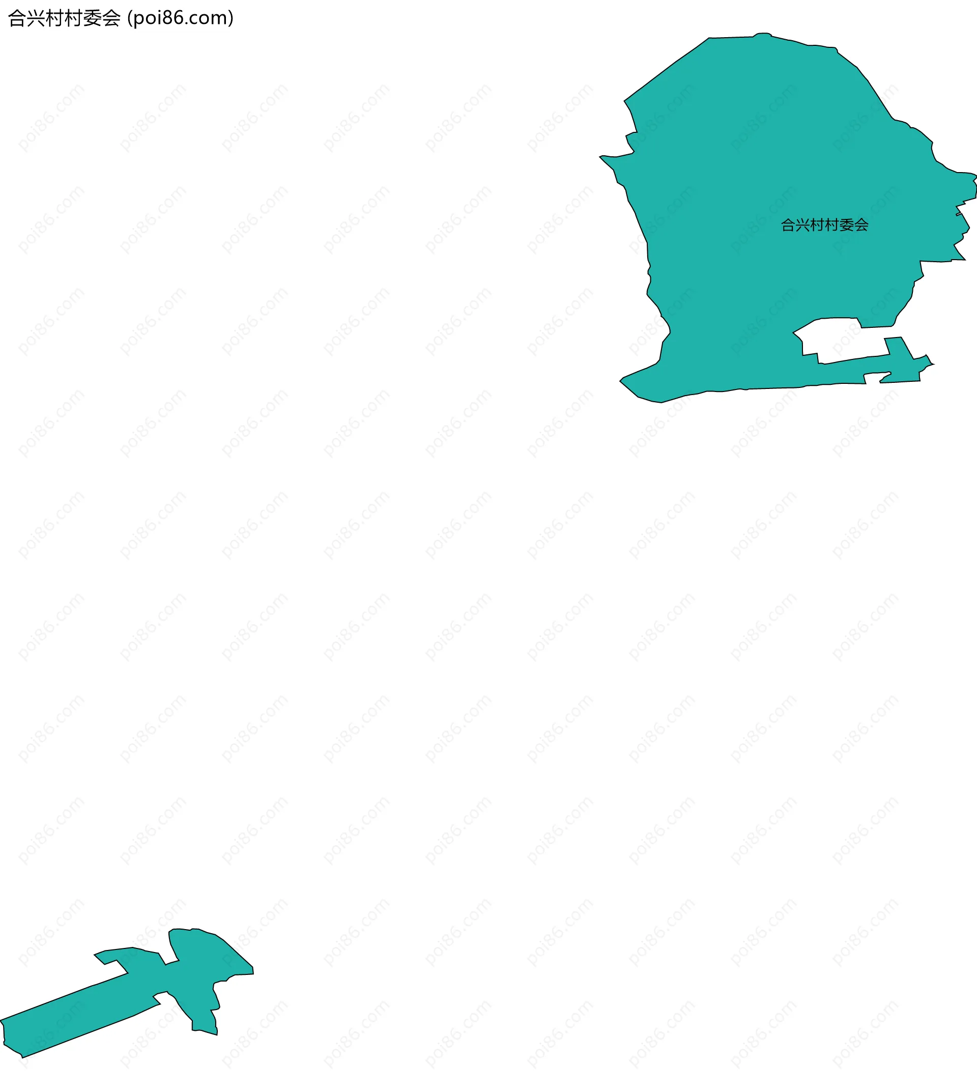 合兴村村委会边界地图