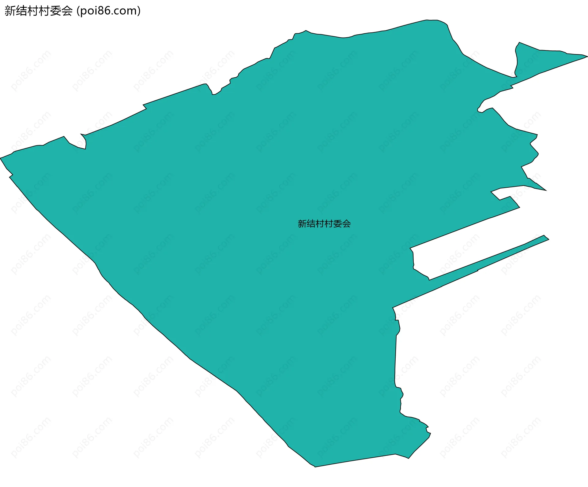 新结村村委会边界地图