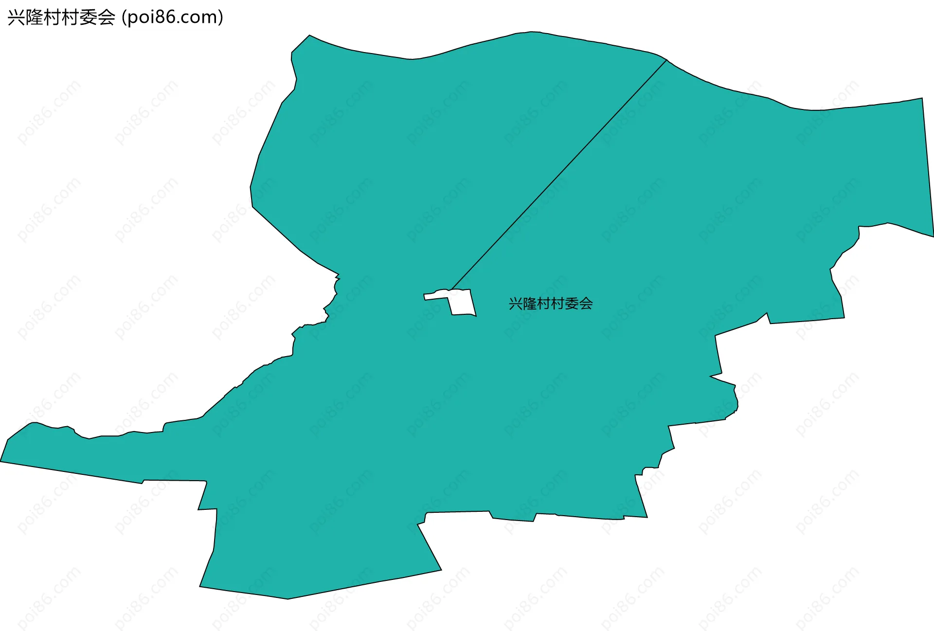 兴隆村村委会边界地图