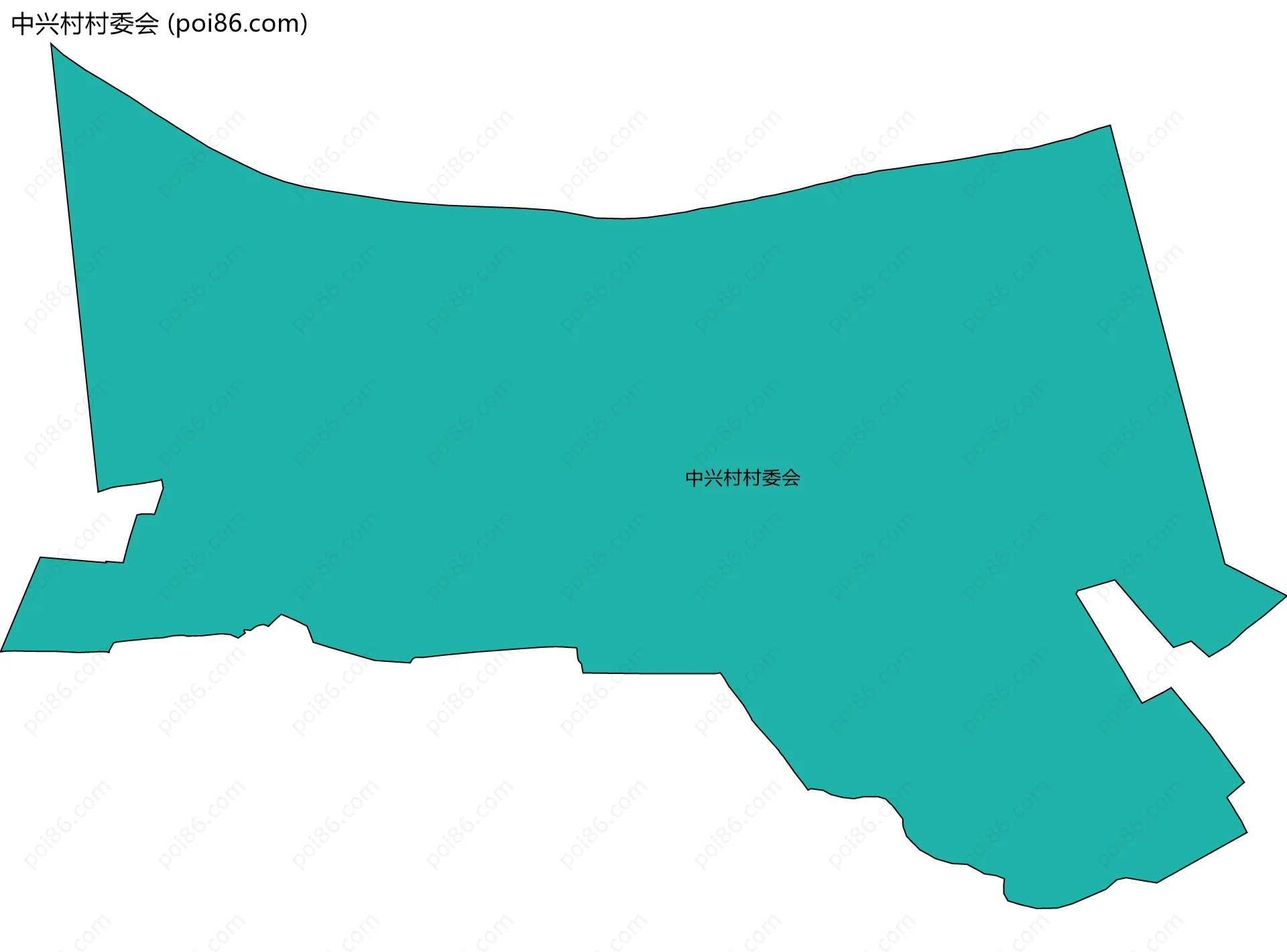 中兴村村委会边界地图