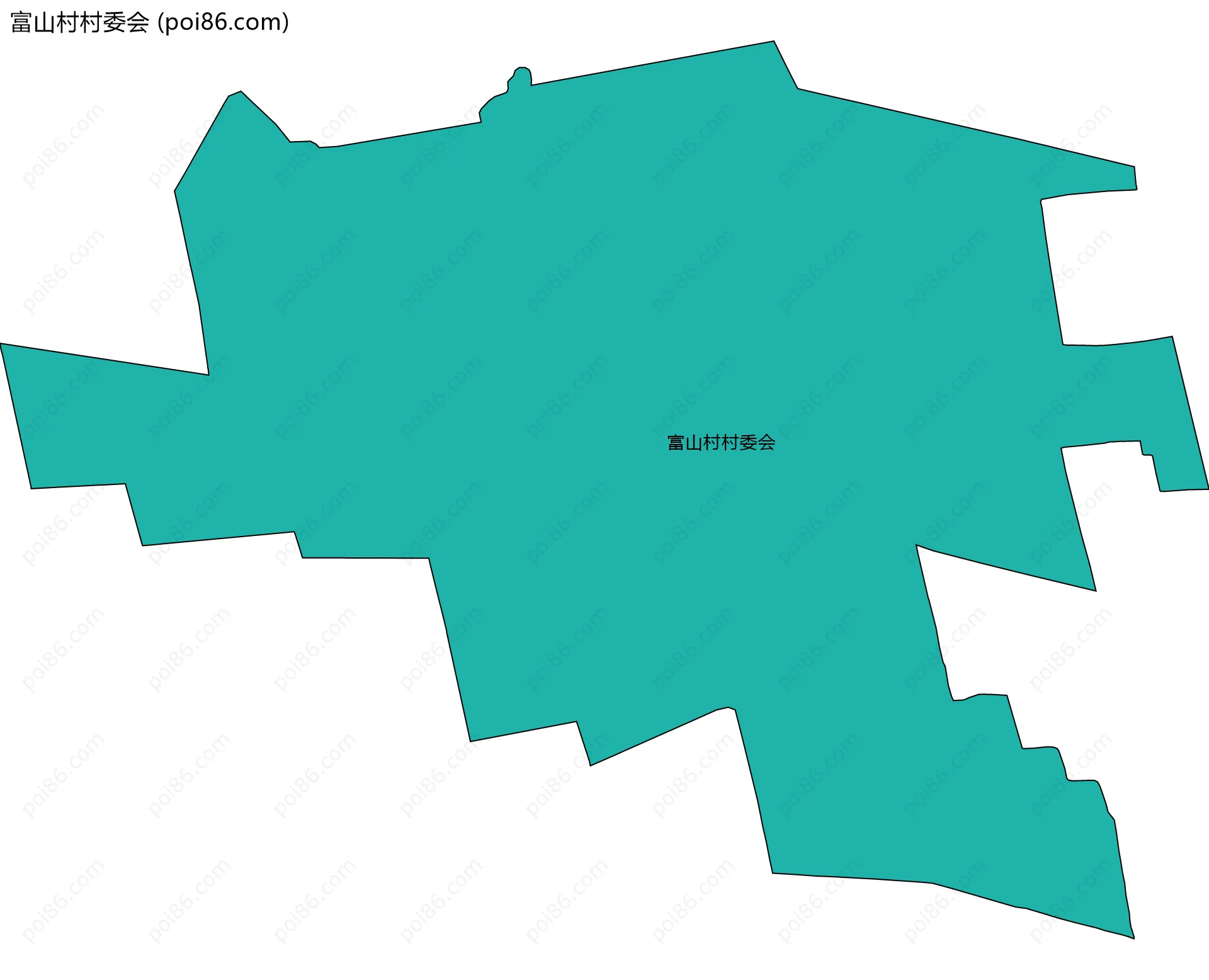 富山村村委会边界地图