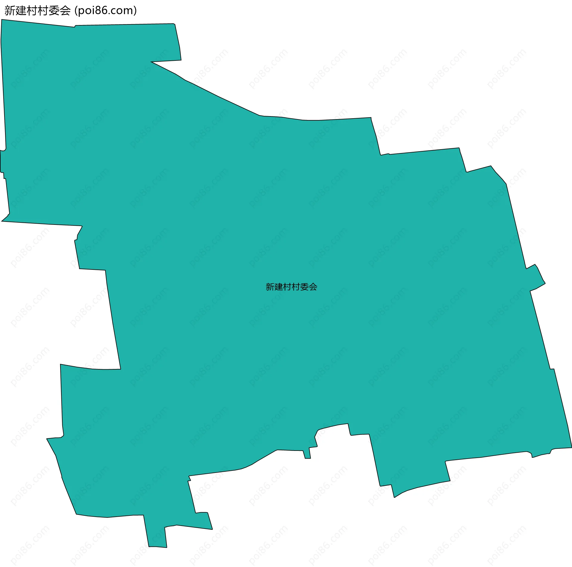 新建村村委会边界地图